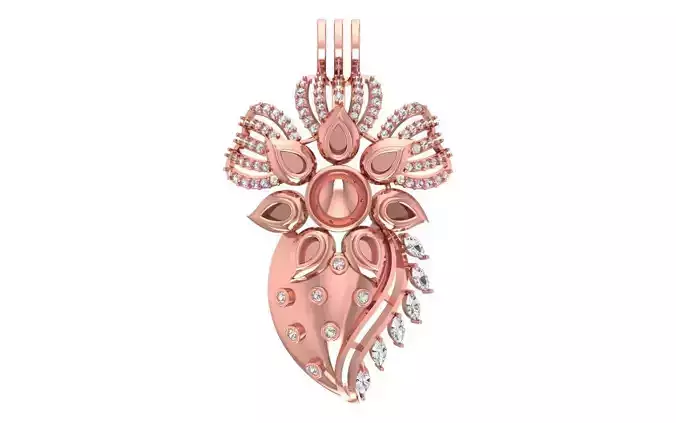 Women Pendants 3dm STL OBJ FBX Renders Details