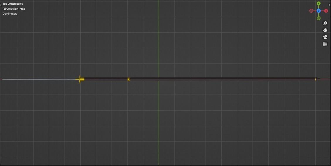 Naginata samurai sword Low-poly 3D model_4