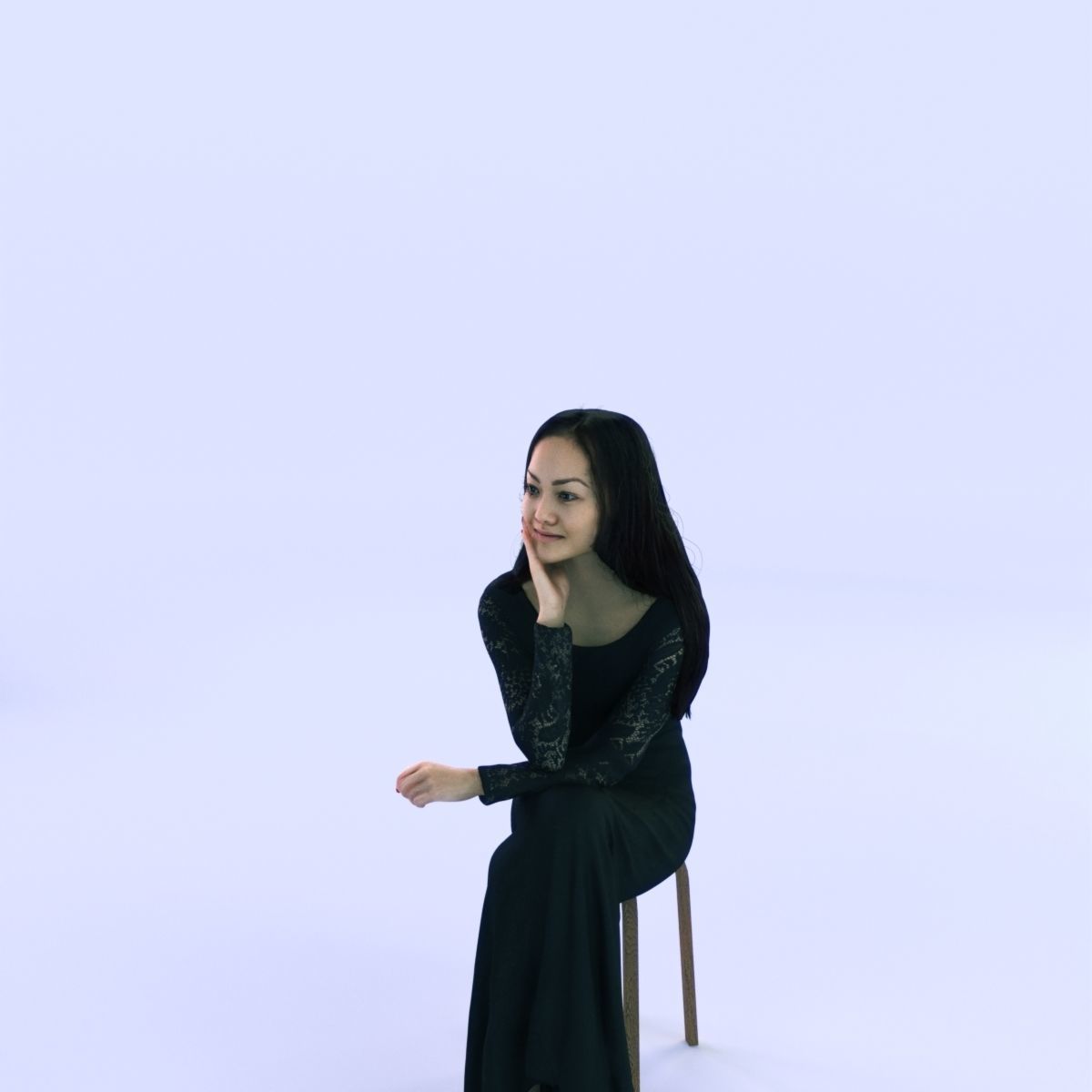 6X POSED 2X Animated Business Casual Elegant Rigged Asian woman 3D Model Collection_12