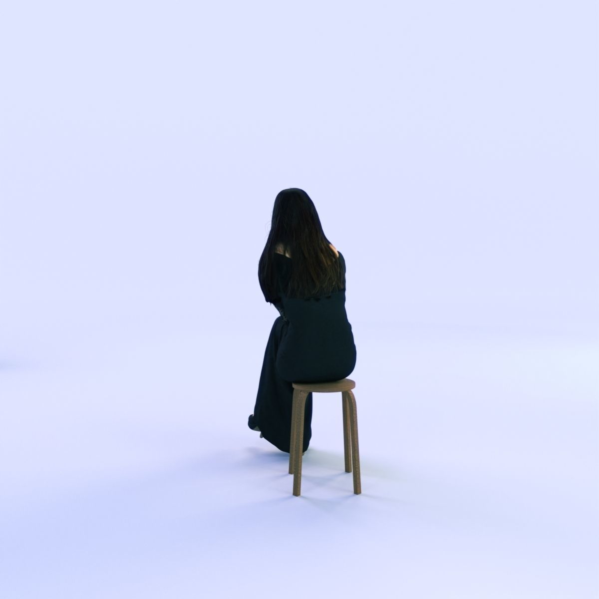 6X POSED 2X Animated Business Casual Elegant Rigged Asian woman 3D Model Collection_49