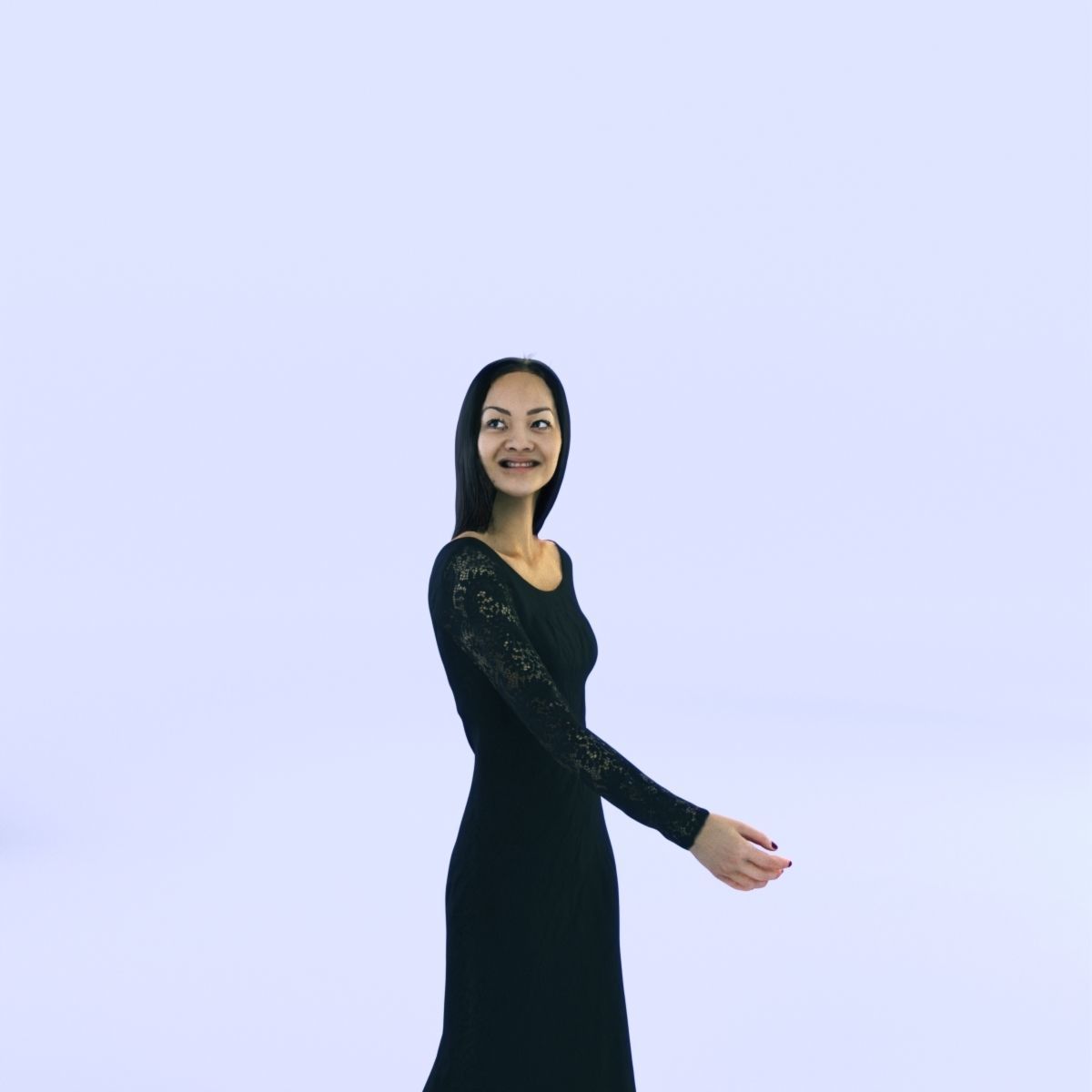 6X POSED 2X Animated Business Casual Elegant Rigged Asian woman 3D Model Collection_16