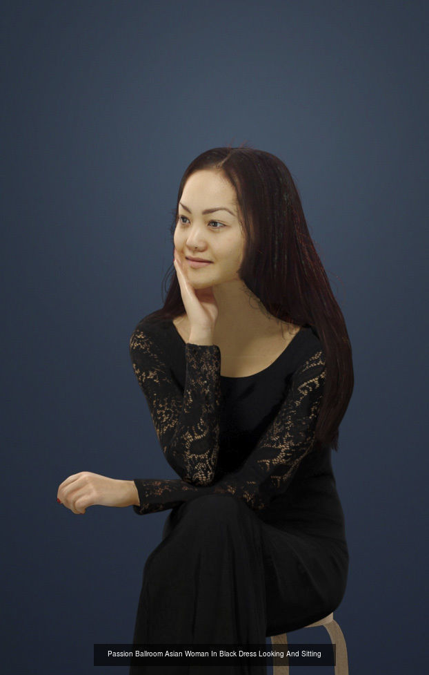 6X POSED 2X Animated Business Casual Elegant Rigged Asian woman 3D Model Collection_7