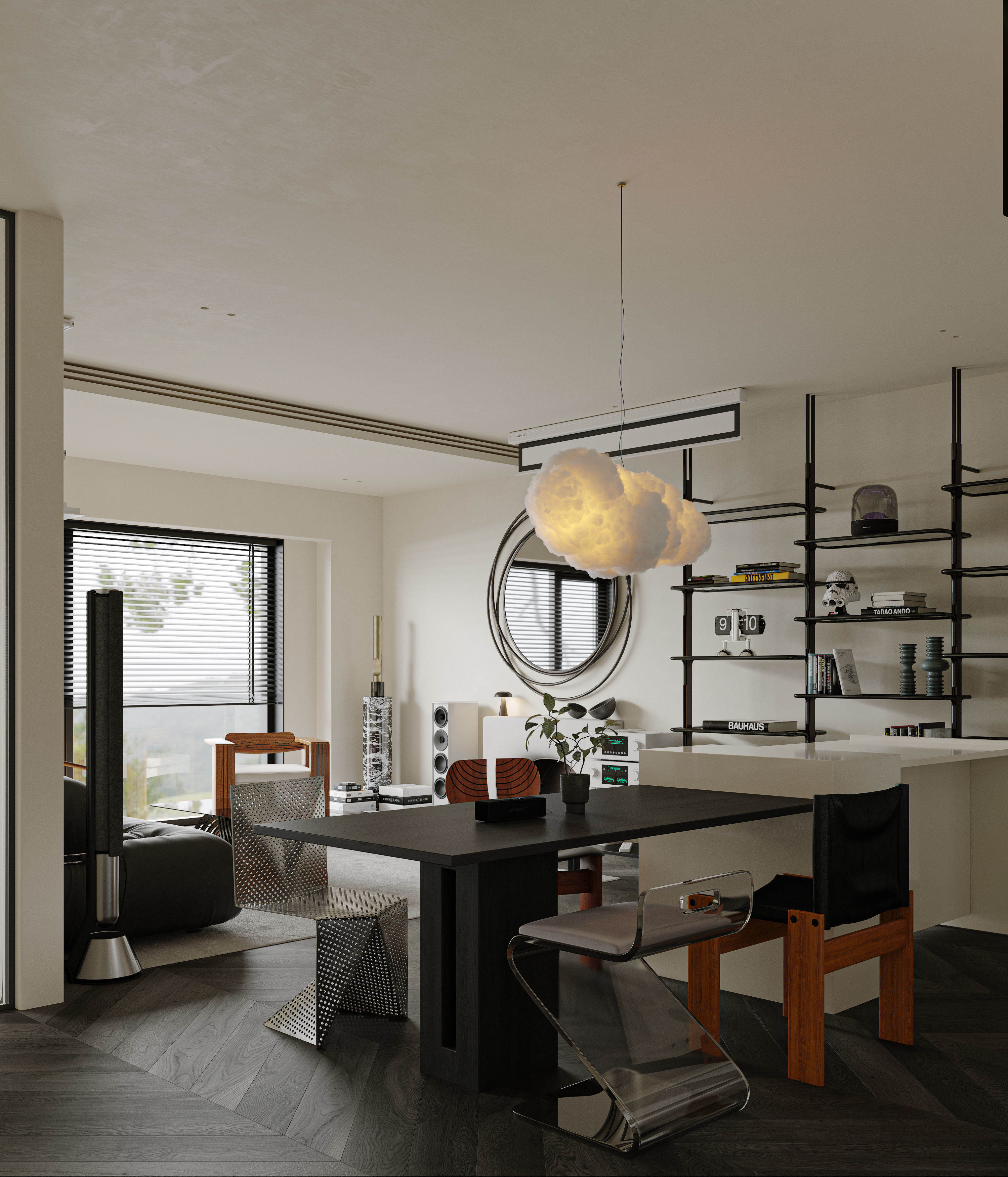 Living Room Interior Scene for 3DMAX and Corona Renderer  3D model_1