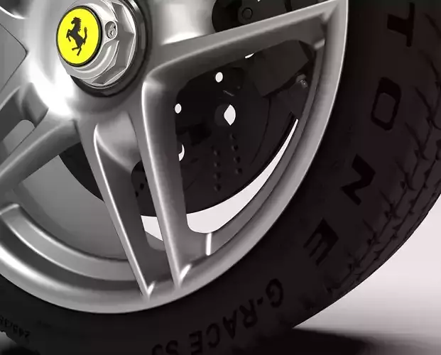 Ferrari Enzo rim wheel Tyre front 9 x 19 BBS design 3D model