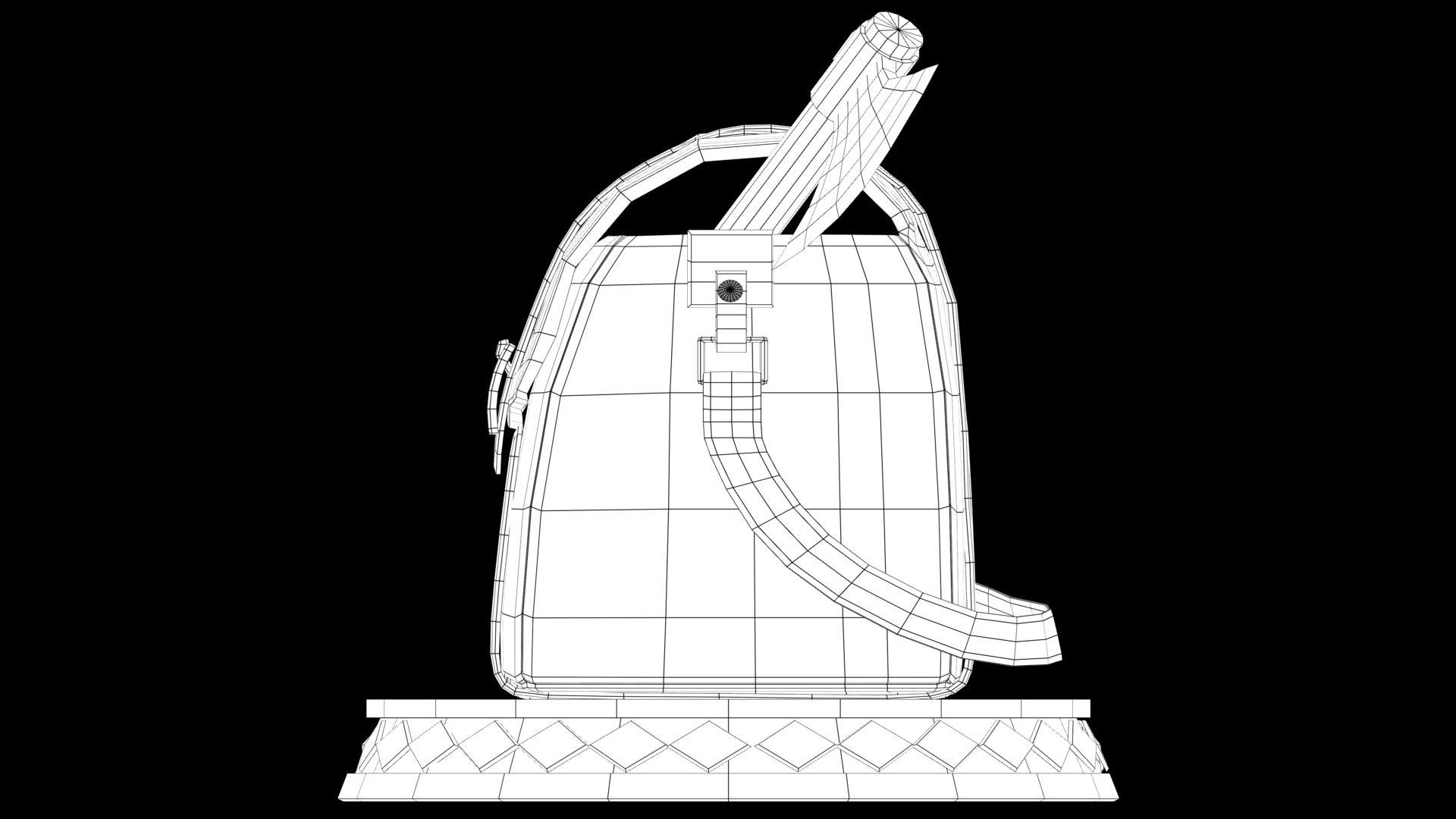 stylized bag Low-poly 3D model_6