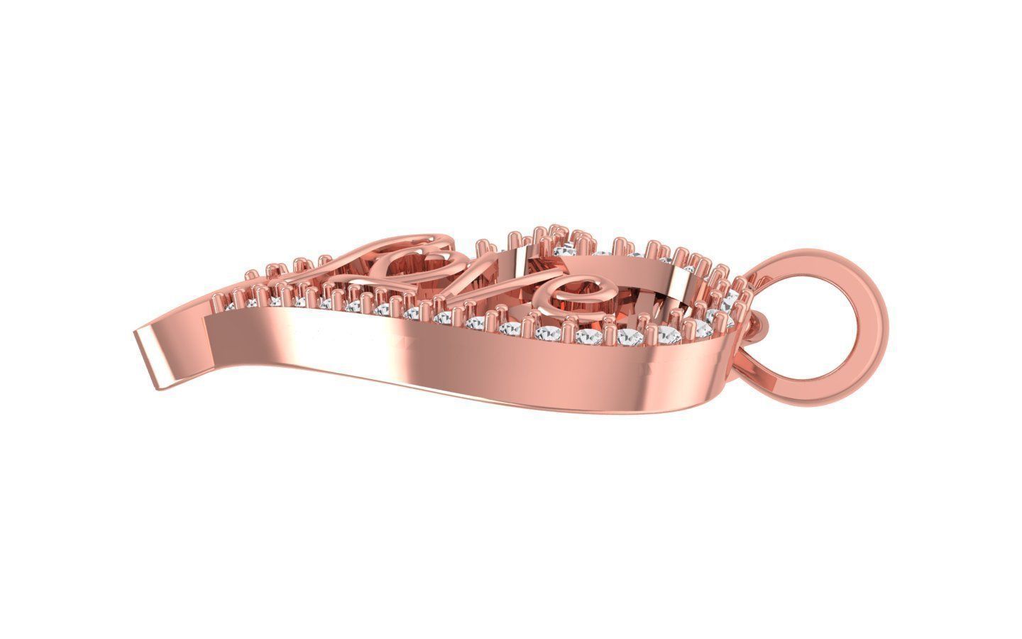 Women Heart Pendants 3dm STL OBJ FBX Renders Details 3D print model_1