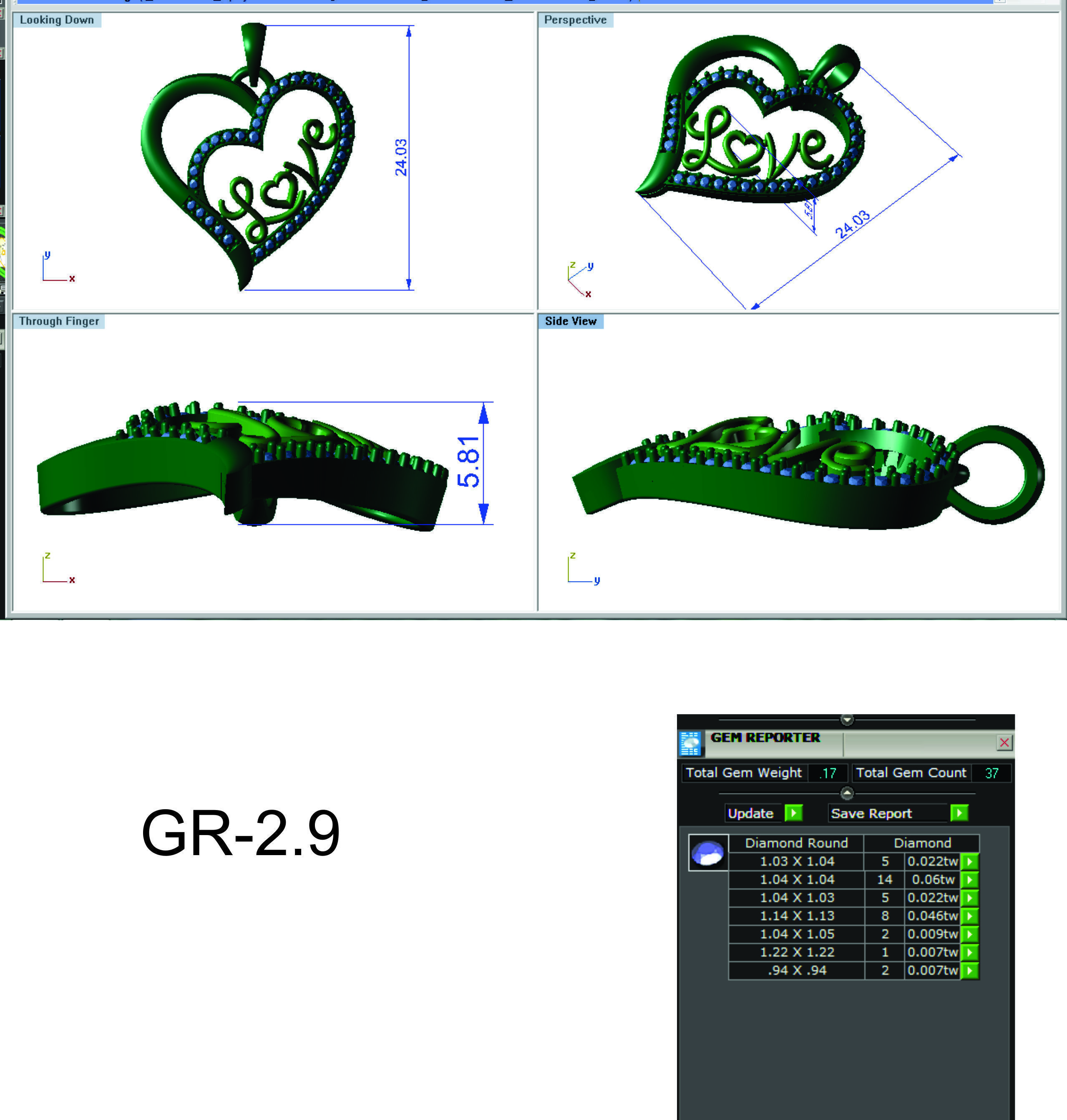 Women Heart Pendants 3dm STL OBJ FBX Renders Details 3D print model_3