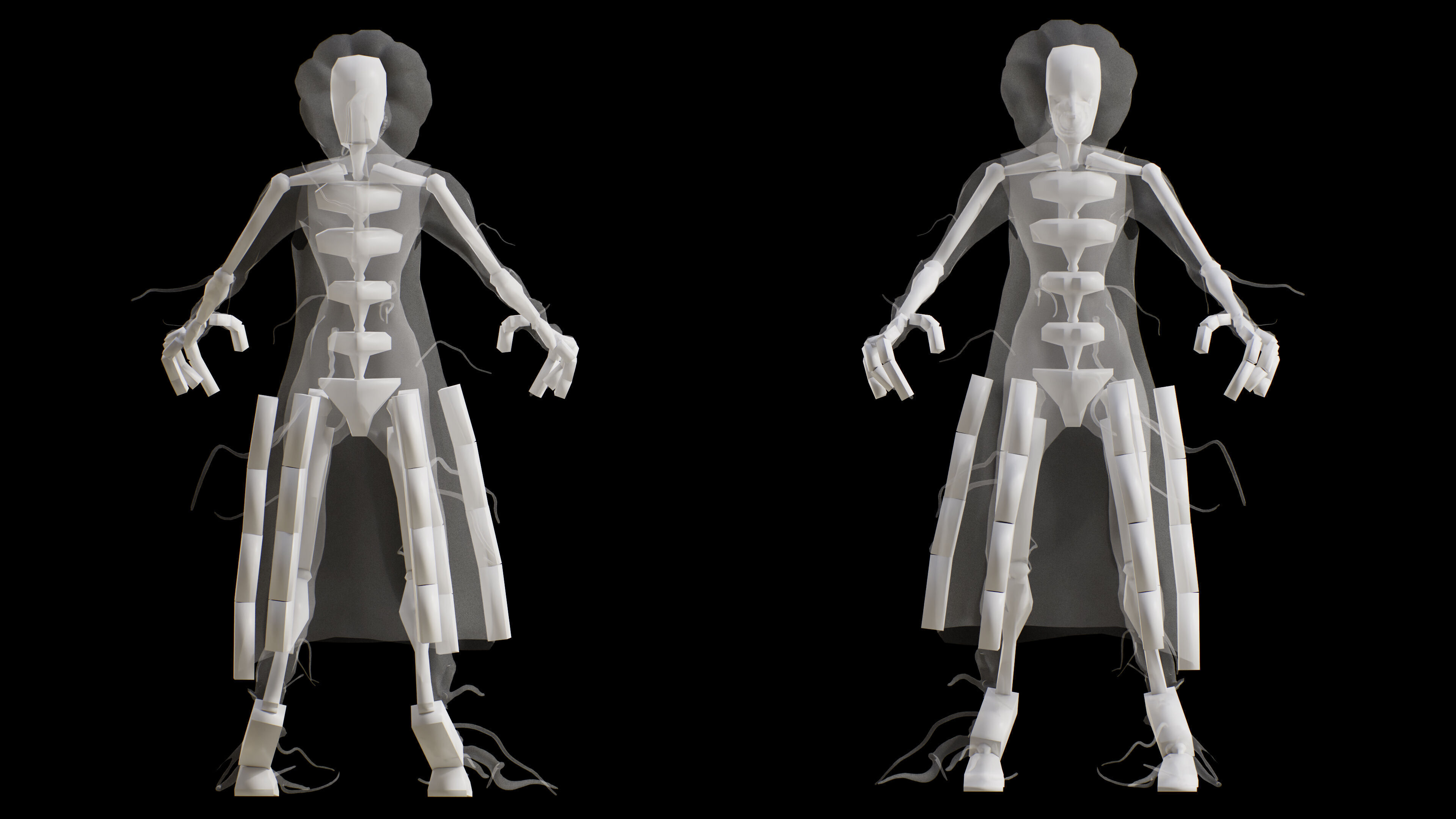 Pumpkin Monster Low-poly 3D model_9