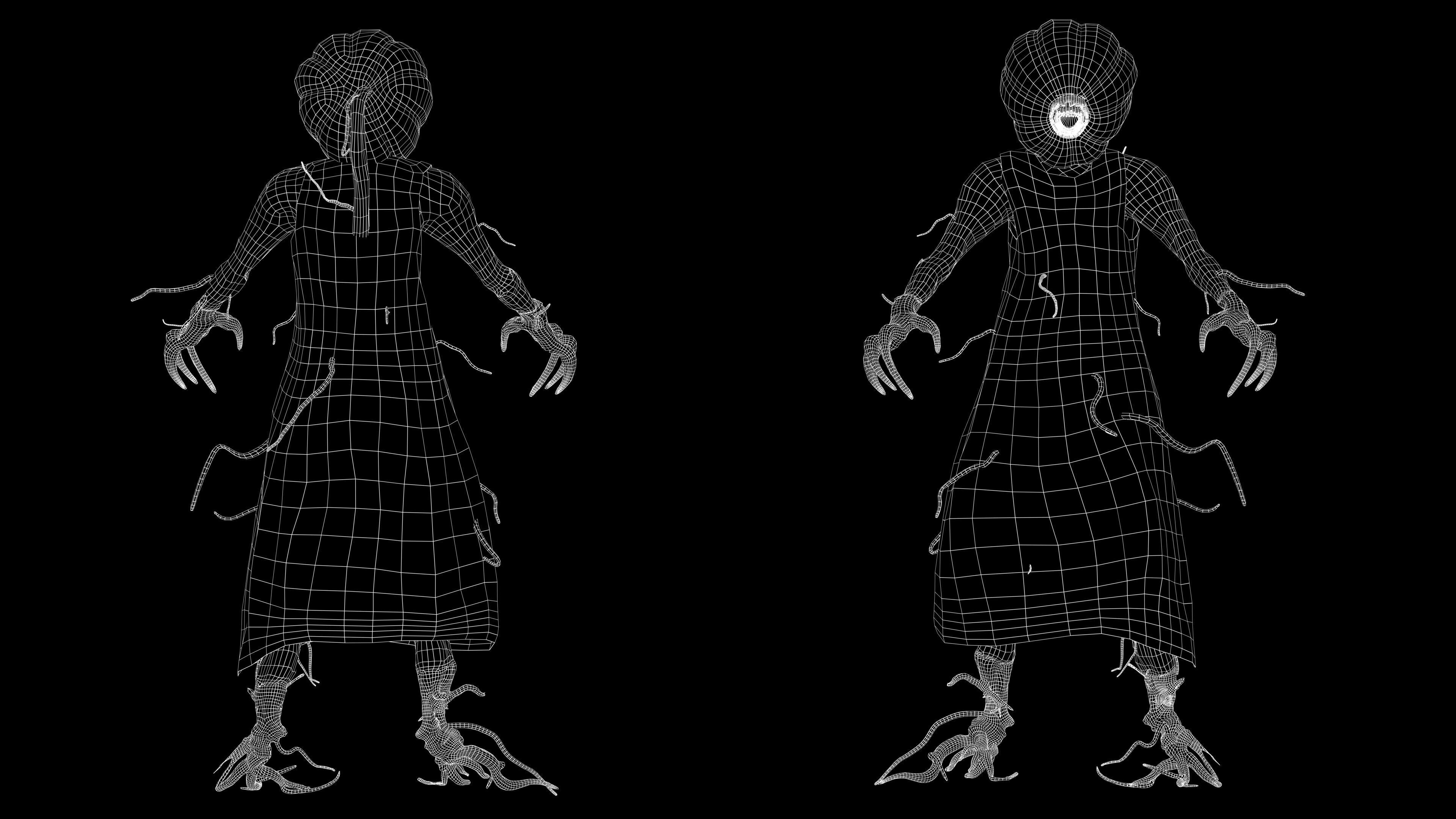 Pumpkin Monster Low-poly 3D model_10