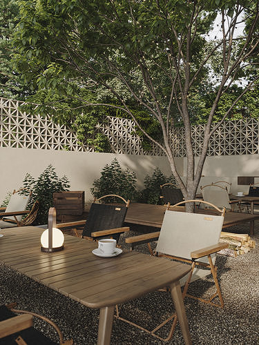A very nice modern villa building and interior 3D model 5