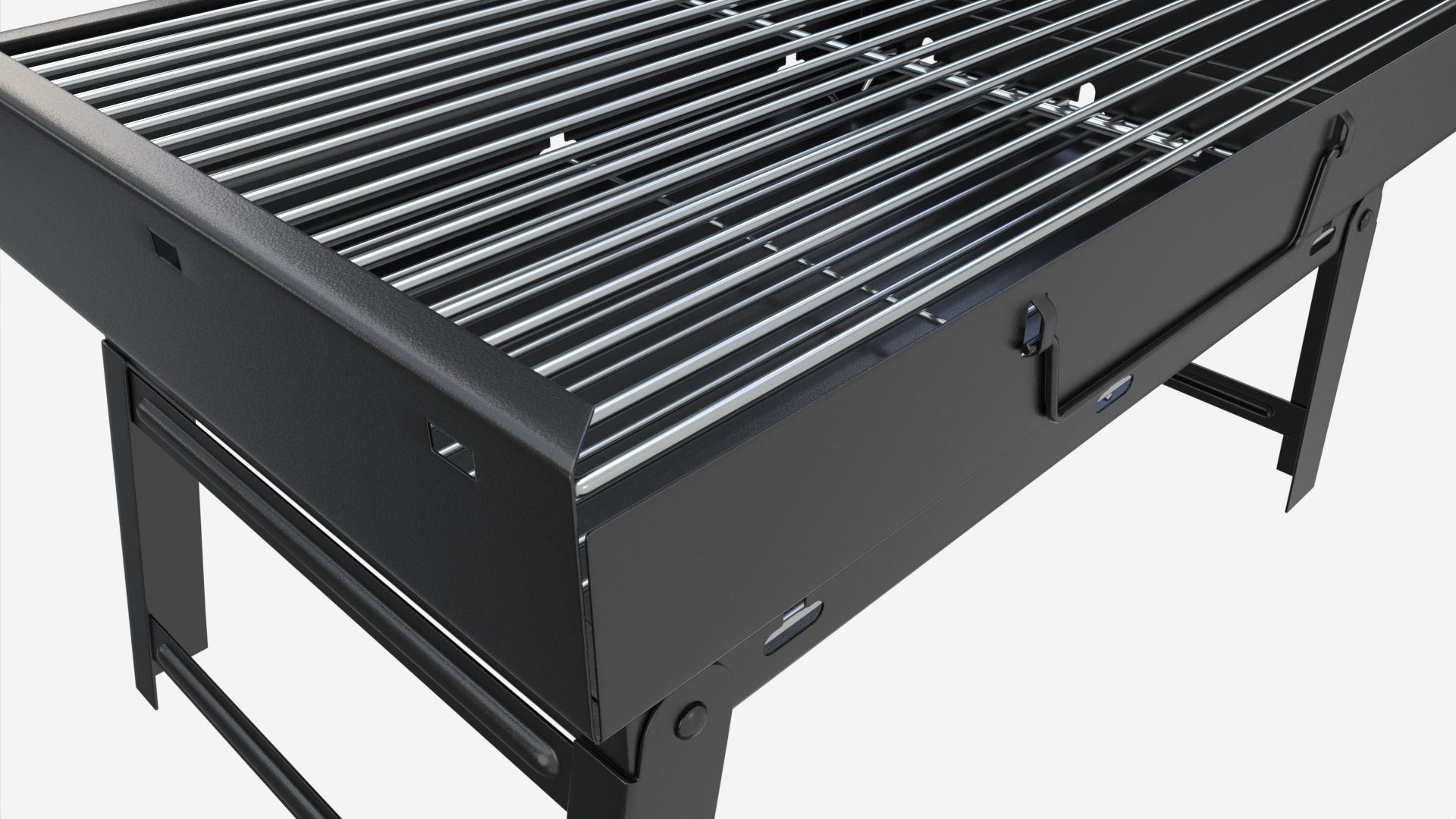 Outdoor Barbecue Folding Portable Grill 3D model_2