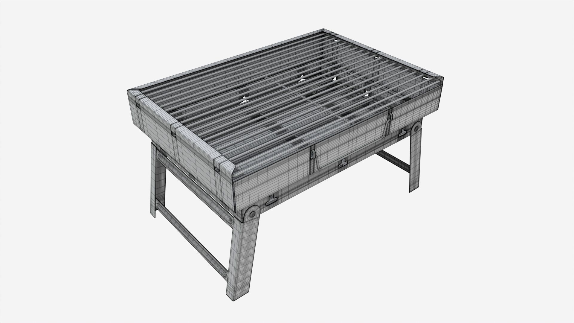 Outdoor Barbecue Folding Portable Grill 3D model_6