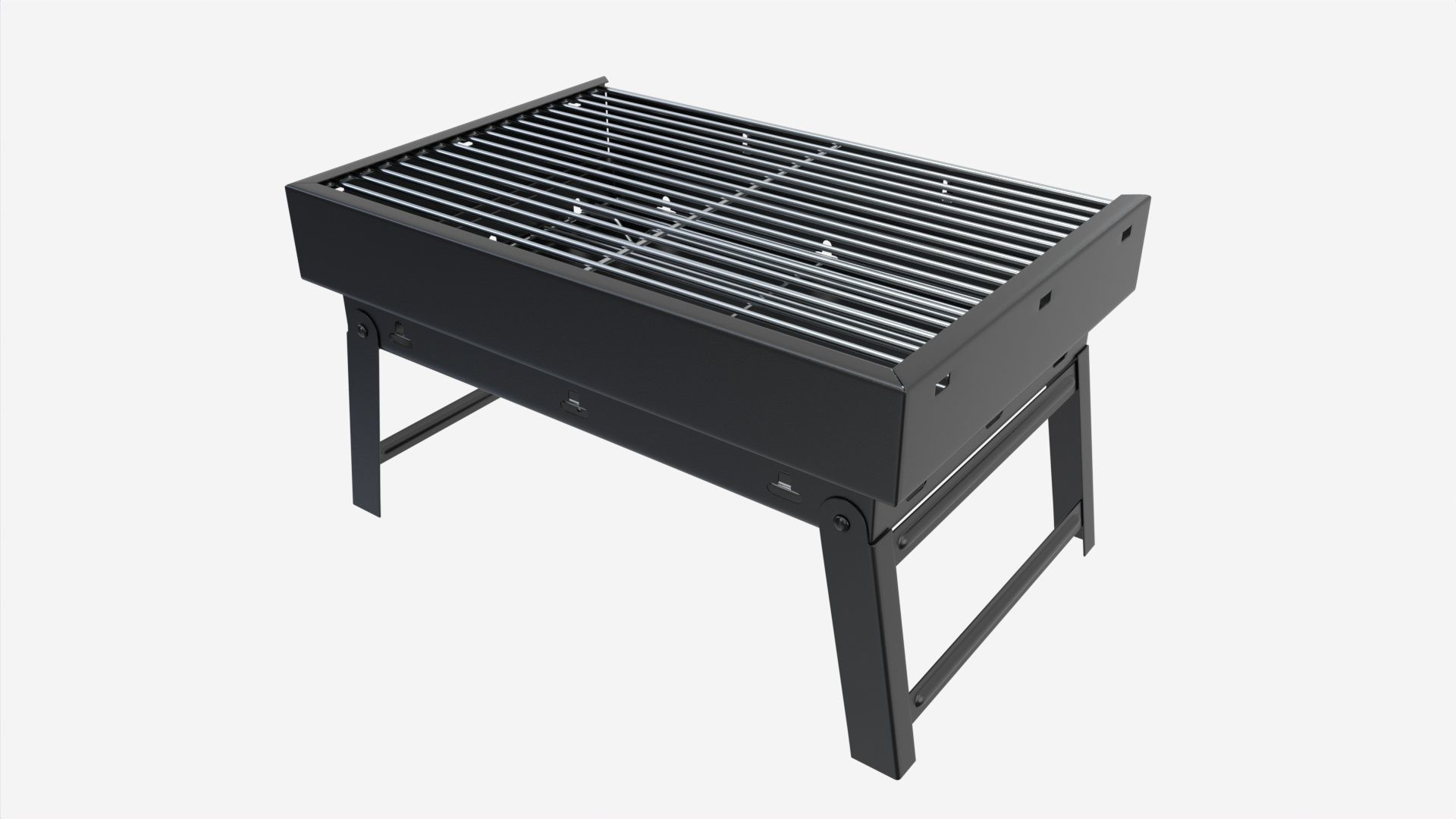 Outdoor Barbecue Folding Portable Grill 3D model_1