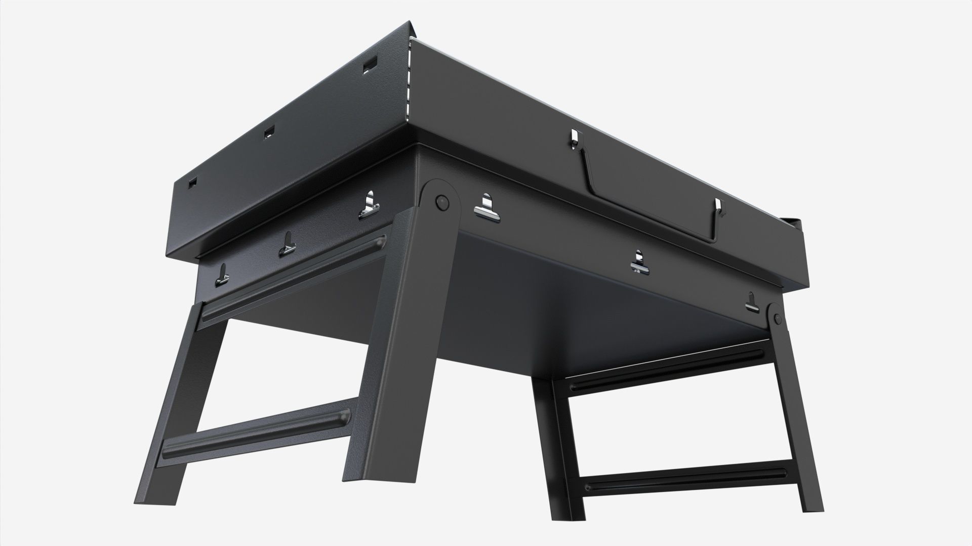 Outdoor Barbecue Folding Portable Grill 3D model_3