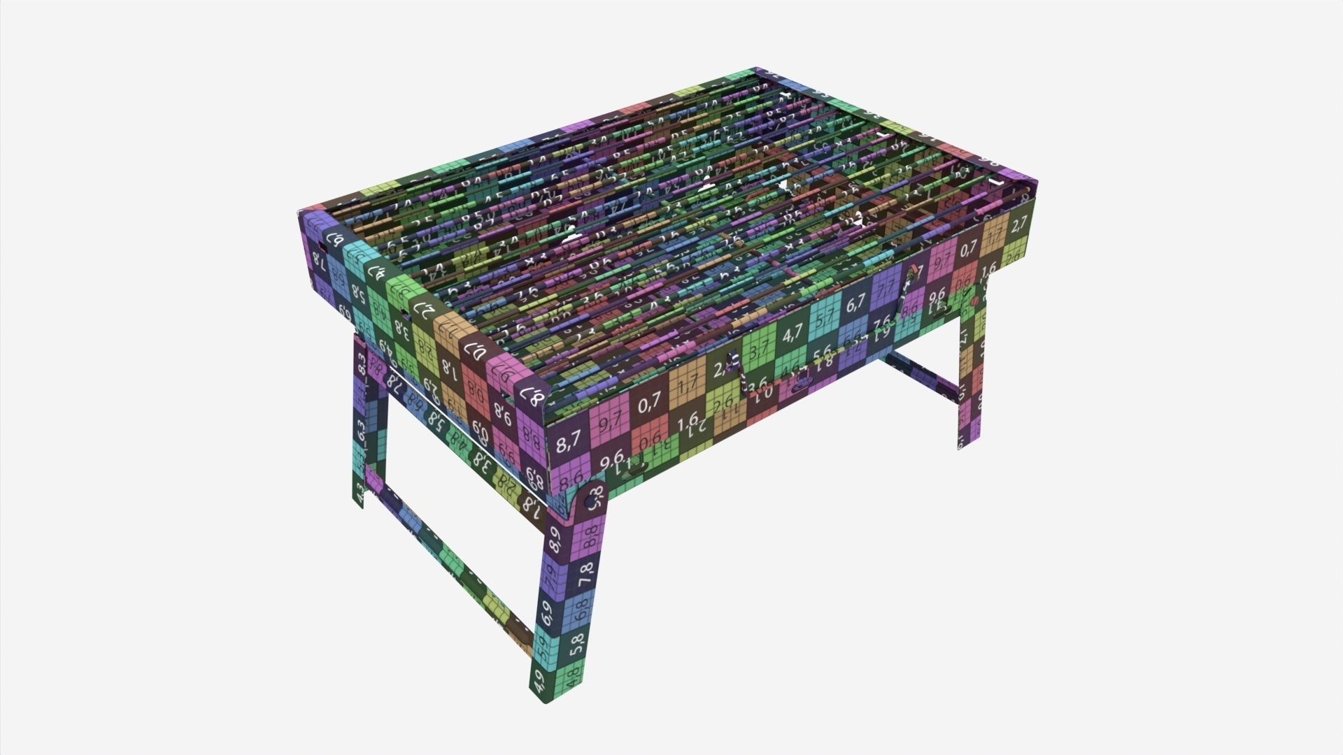 Outdoor Barbecue Folding Portable Grill 3D model_7