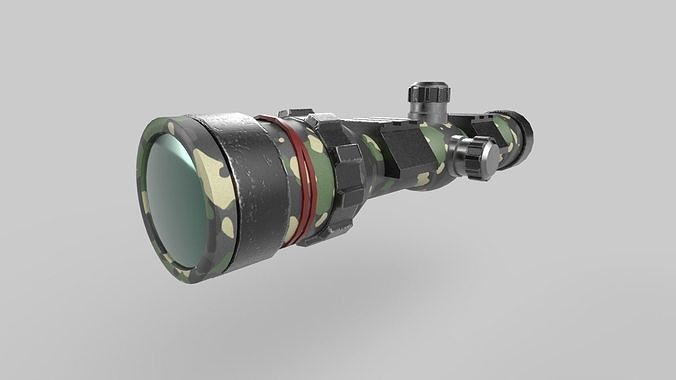 sniper scope Low-poly 3D model