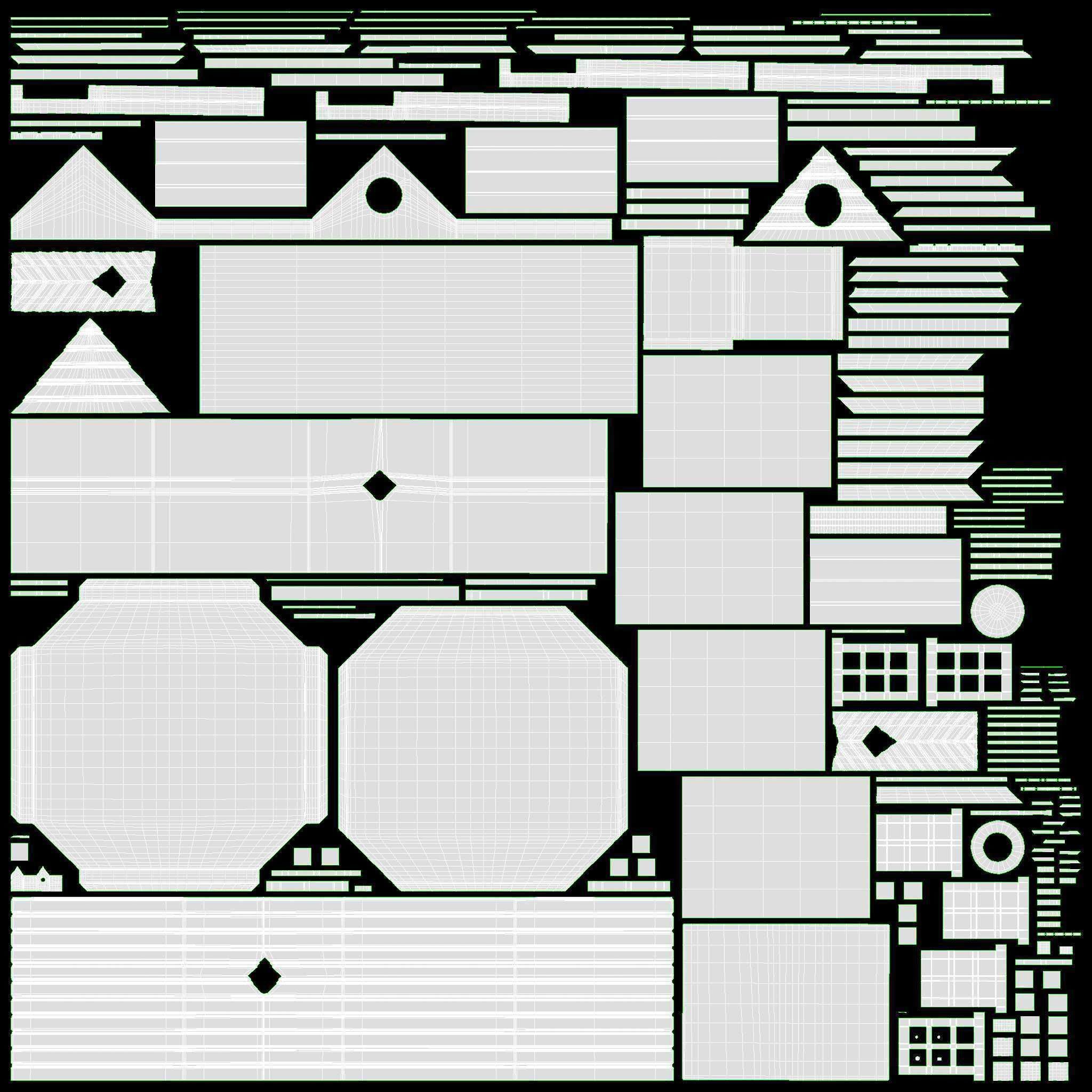 Outdoor Garden Birdhouse on Pillar 3D model_9