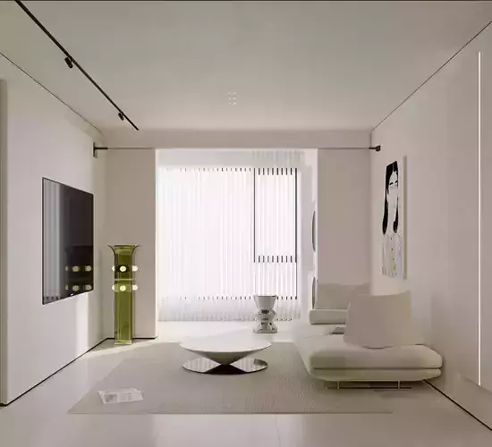 Living Room Interior Scene for 3DMAX and Corona Renderer 