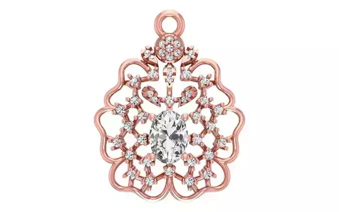 Women Pendants 3dm STL OBJ FBX Renders Details