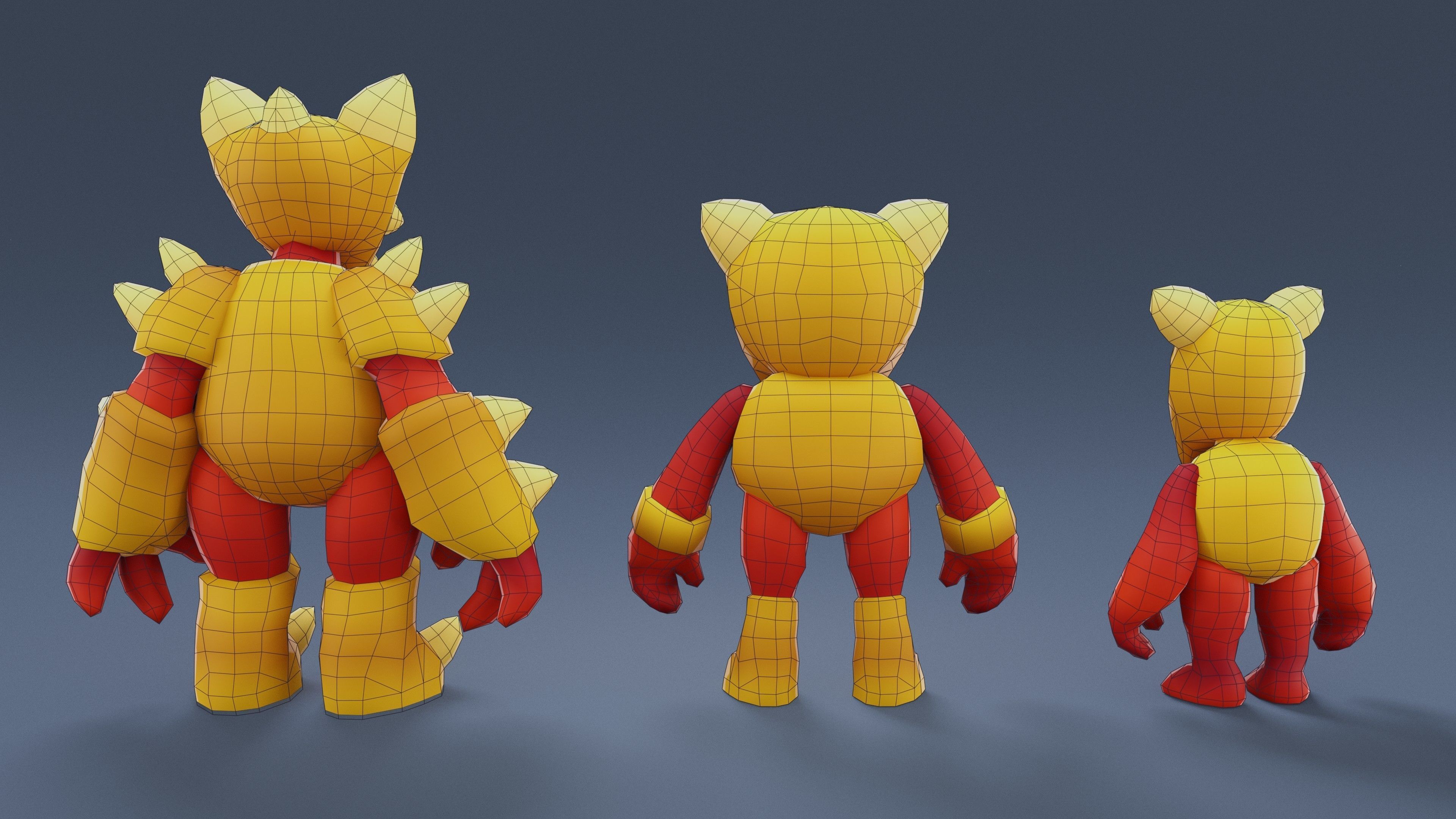 Cartoon Characters - Creatures Pack 01 Low-poly 3D model_29