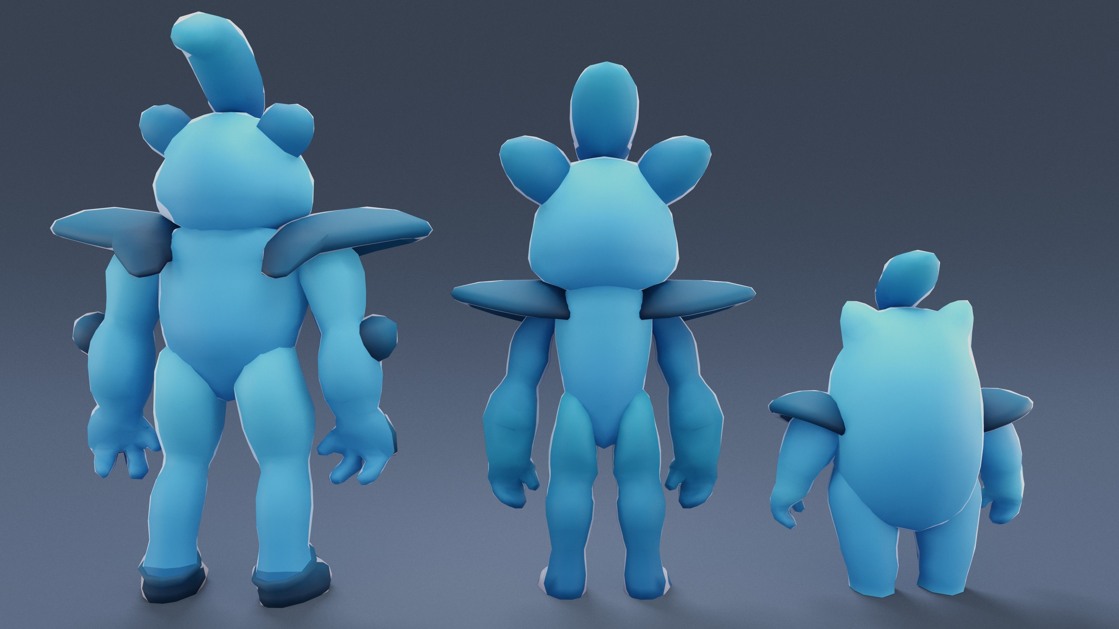 Cartoon Characters - Creatures Pack 01 Low-poly 3D model_44