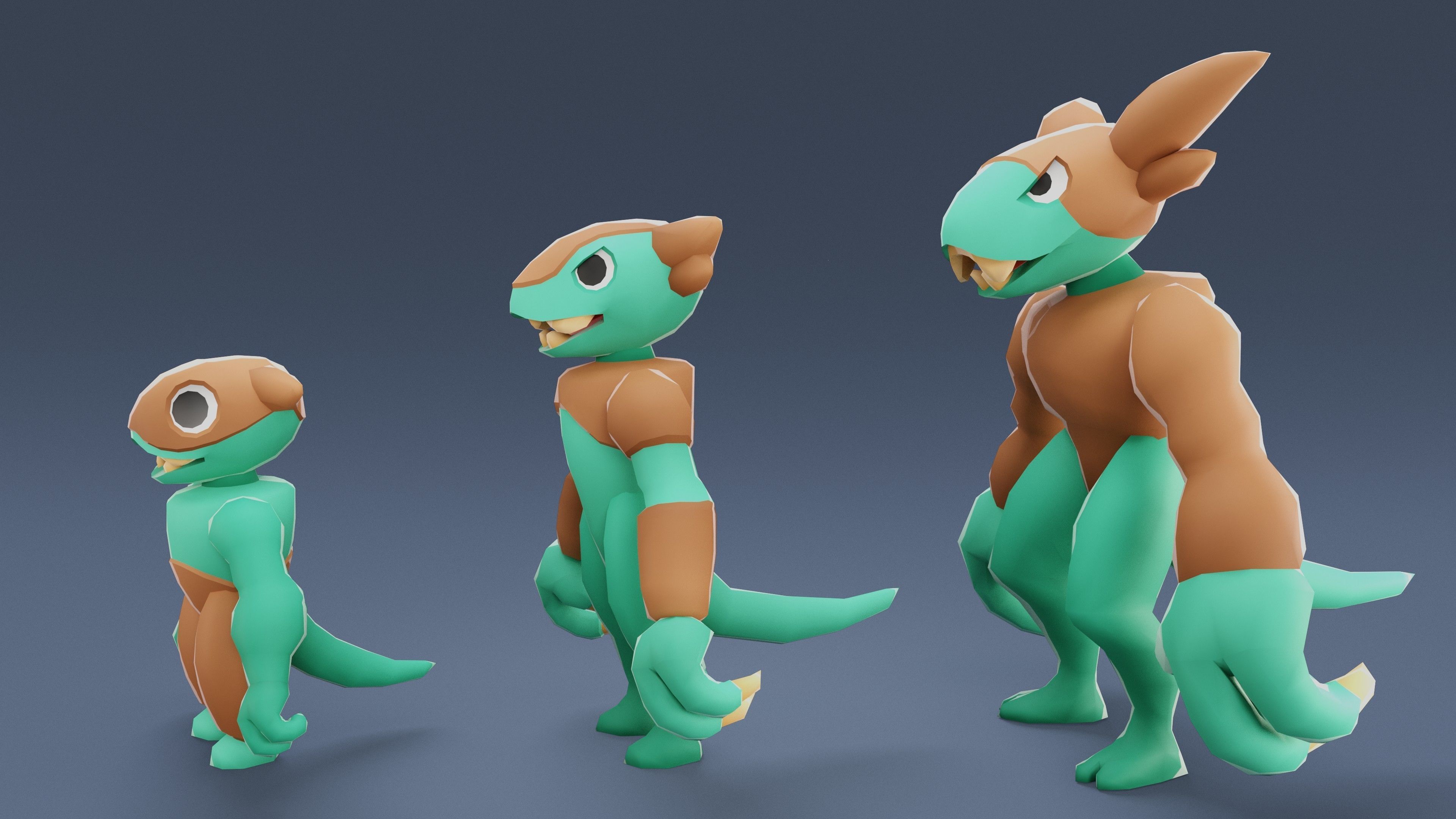 Cartoon Characters - Creatures Pack 01 Low-poly 3D model_50