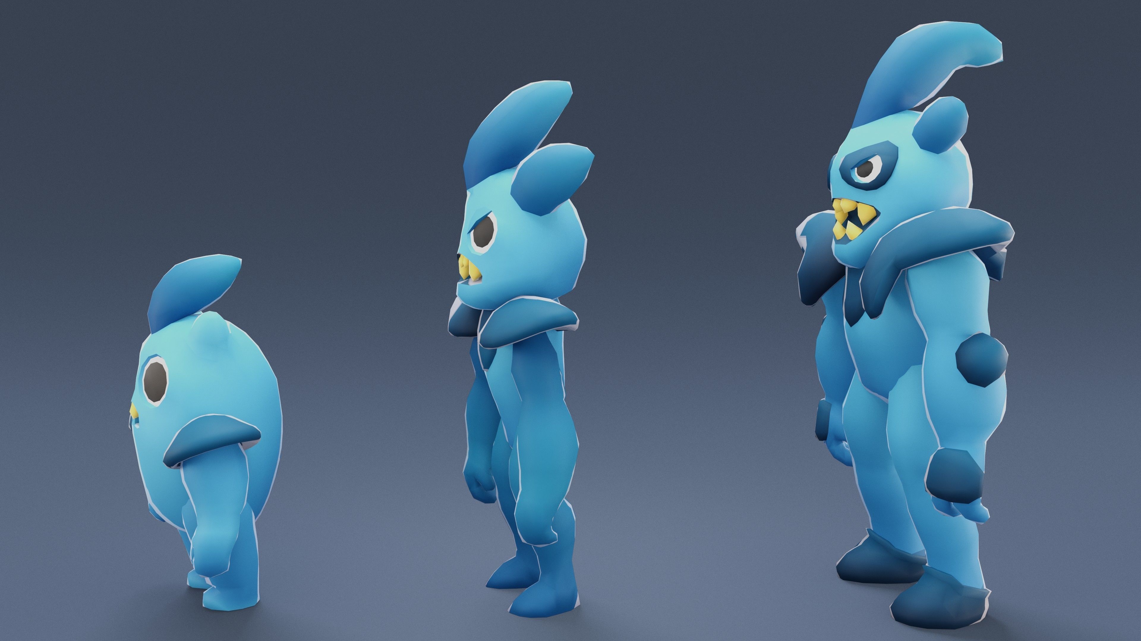 Cartoon Characters - Creatures Pack 01 Low-poly 3D model_42