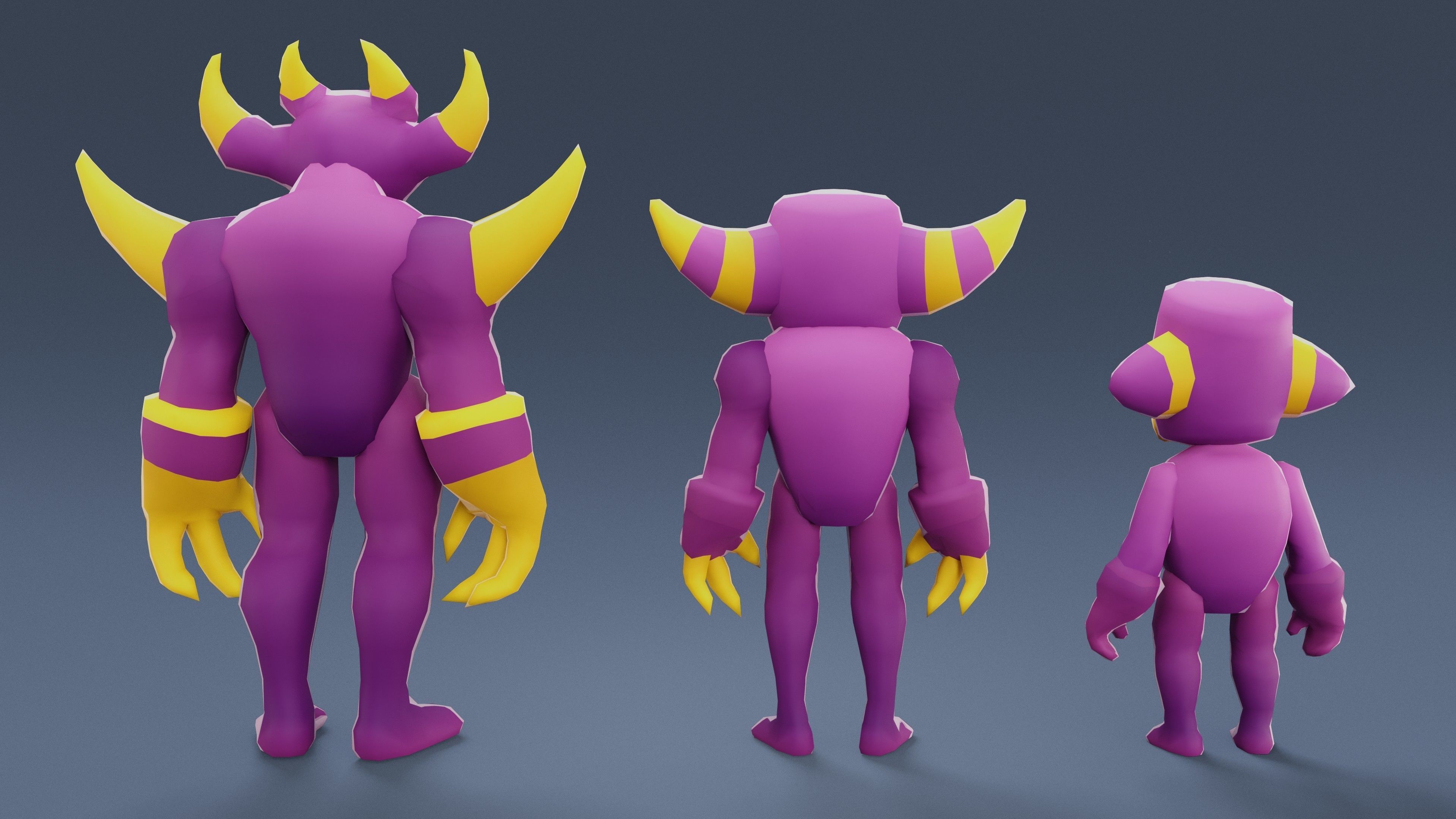 Cartoon Characters - Creatures Pack 01 Low-poly 3D model_36