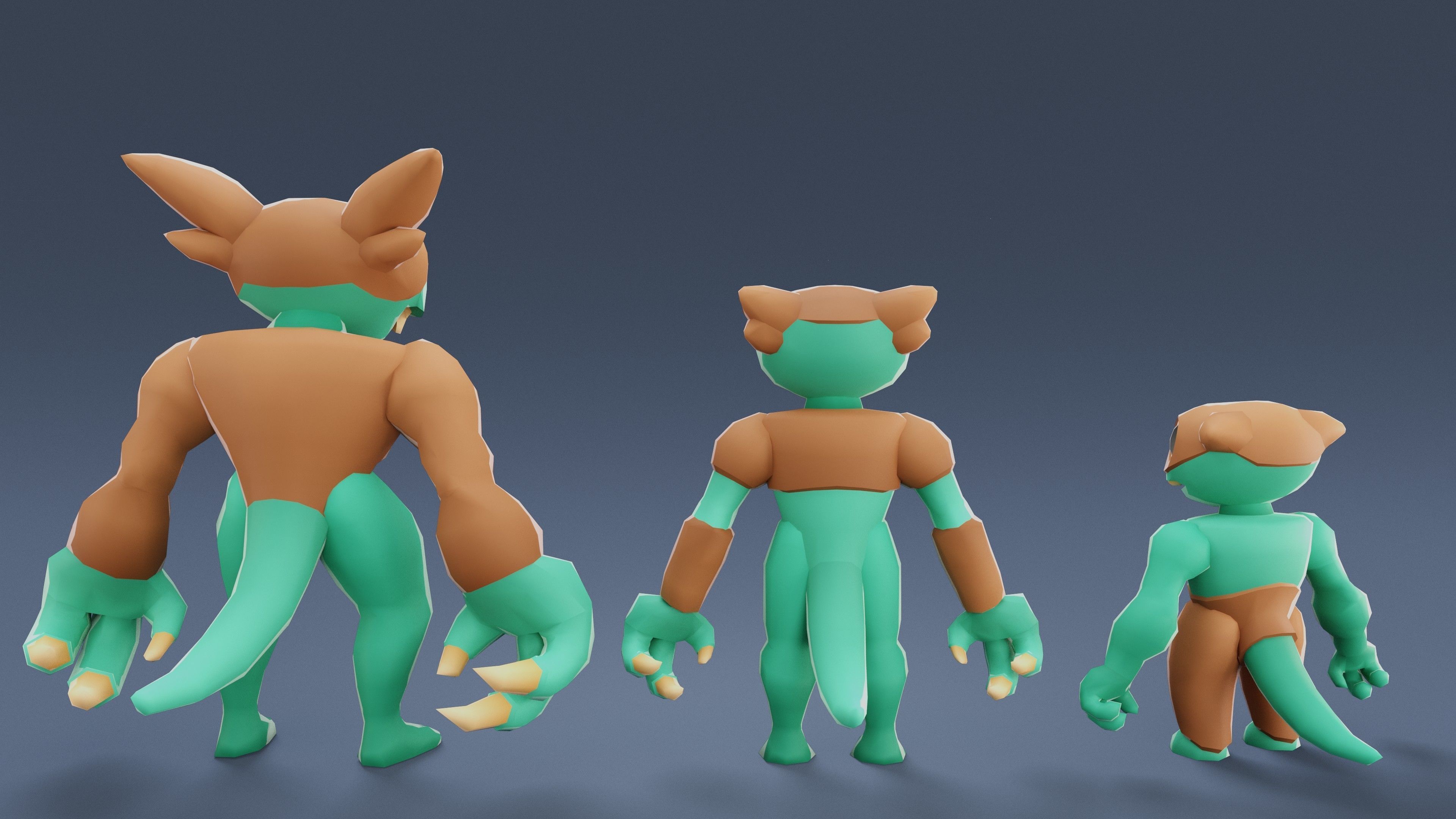 Cartoon Characters - Creatures Pack 01 Low-poly 3D model_52