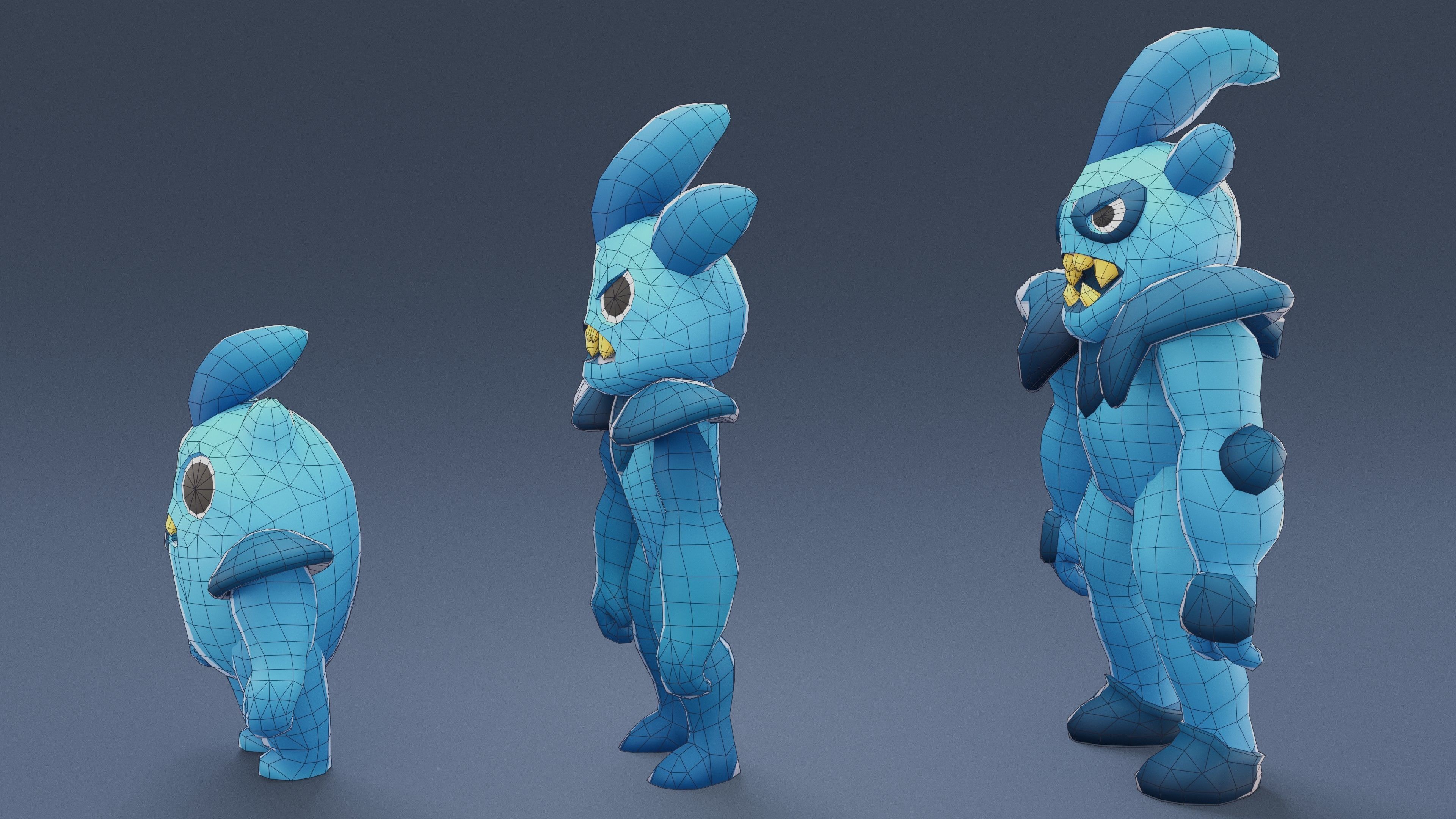 Cartoon Characters - Creatures Pack 01 Low-poly 3D model_43