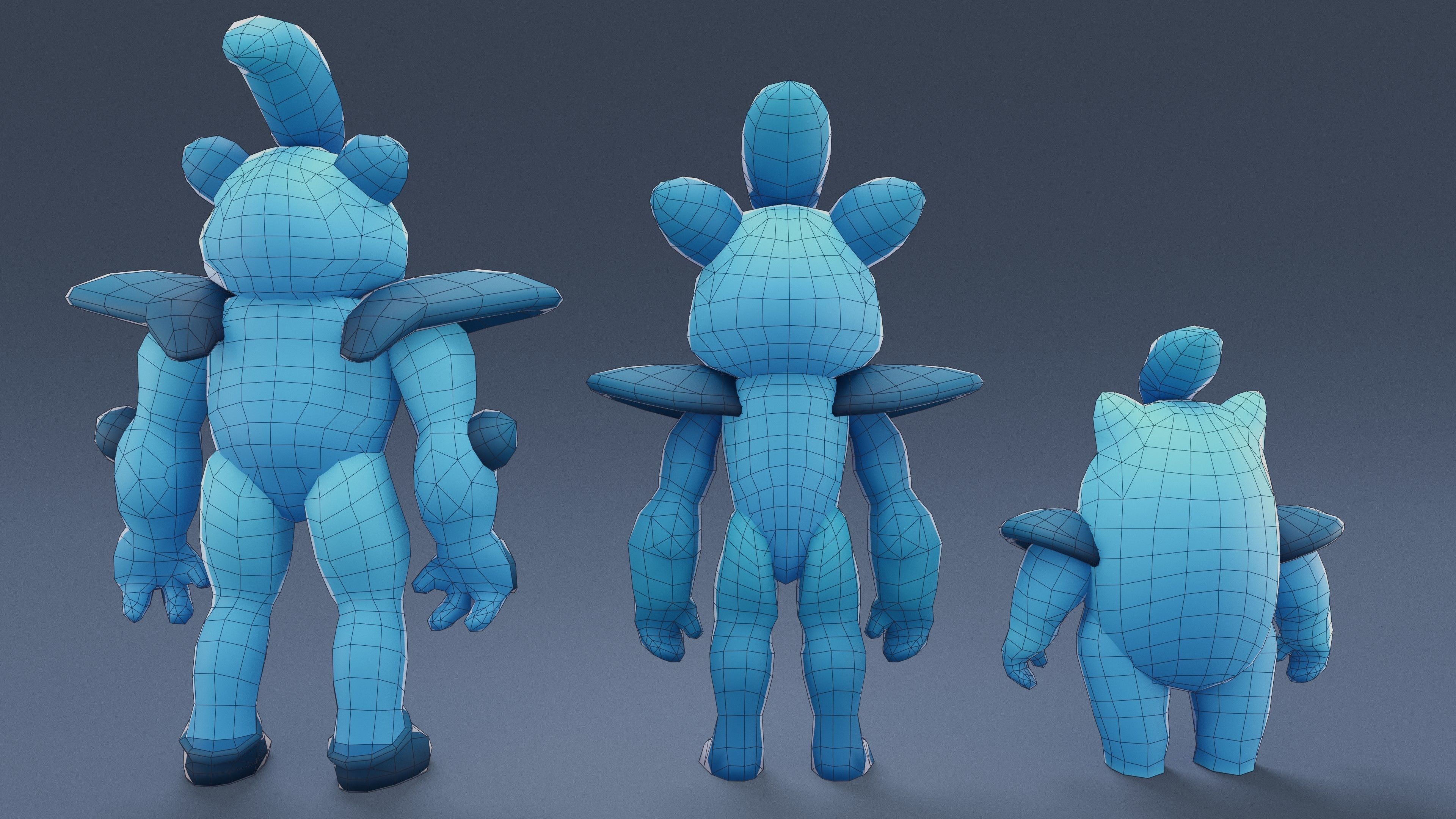Cartoon Characters - Creatures Pack 01 Low-poly 3D model_45
