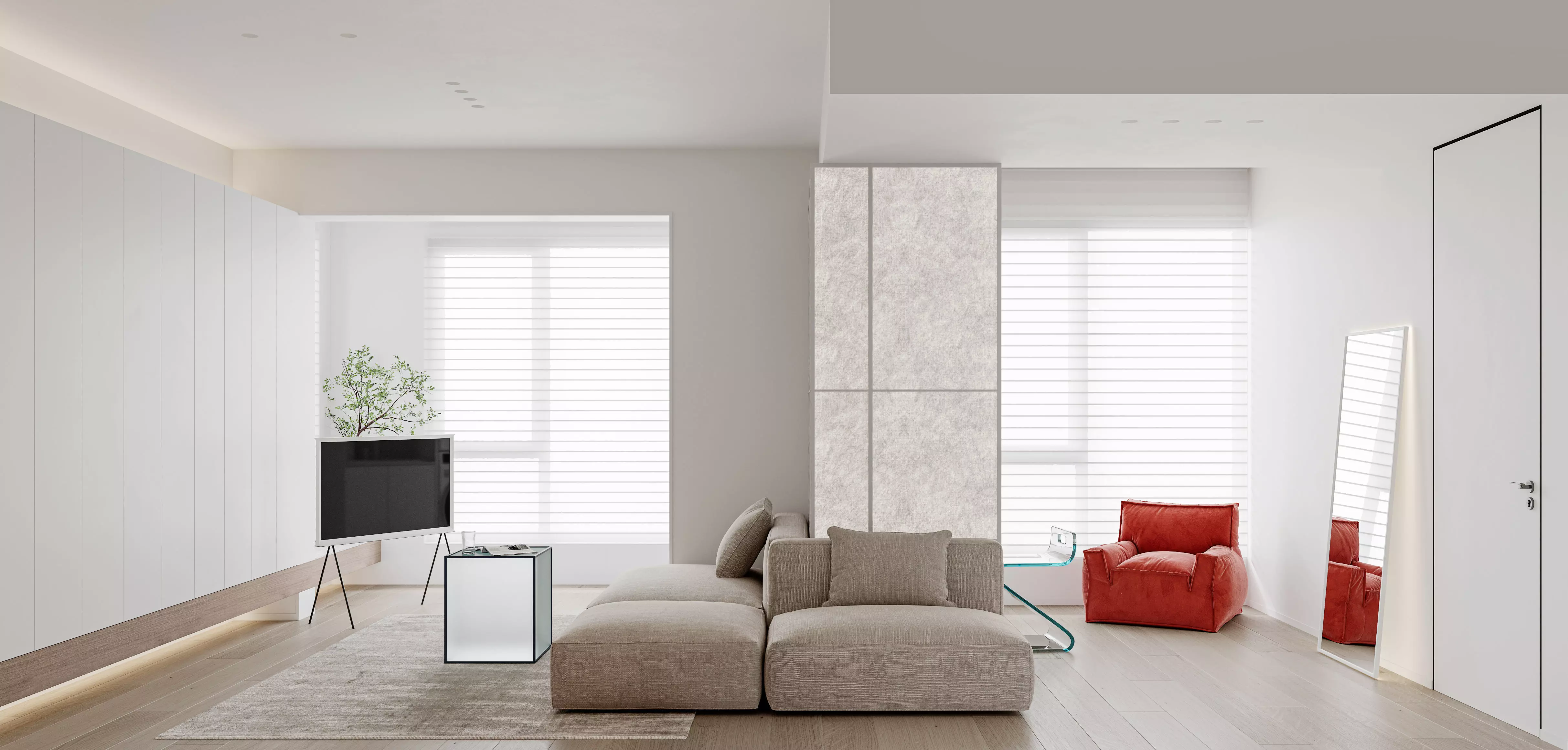 Living Room Interior Scene for 3DMAX and Corona Renderer  3D model_0