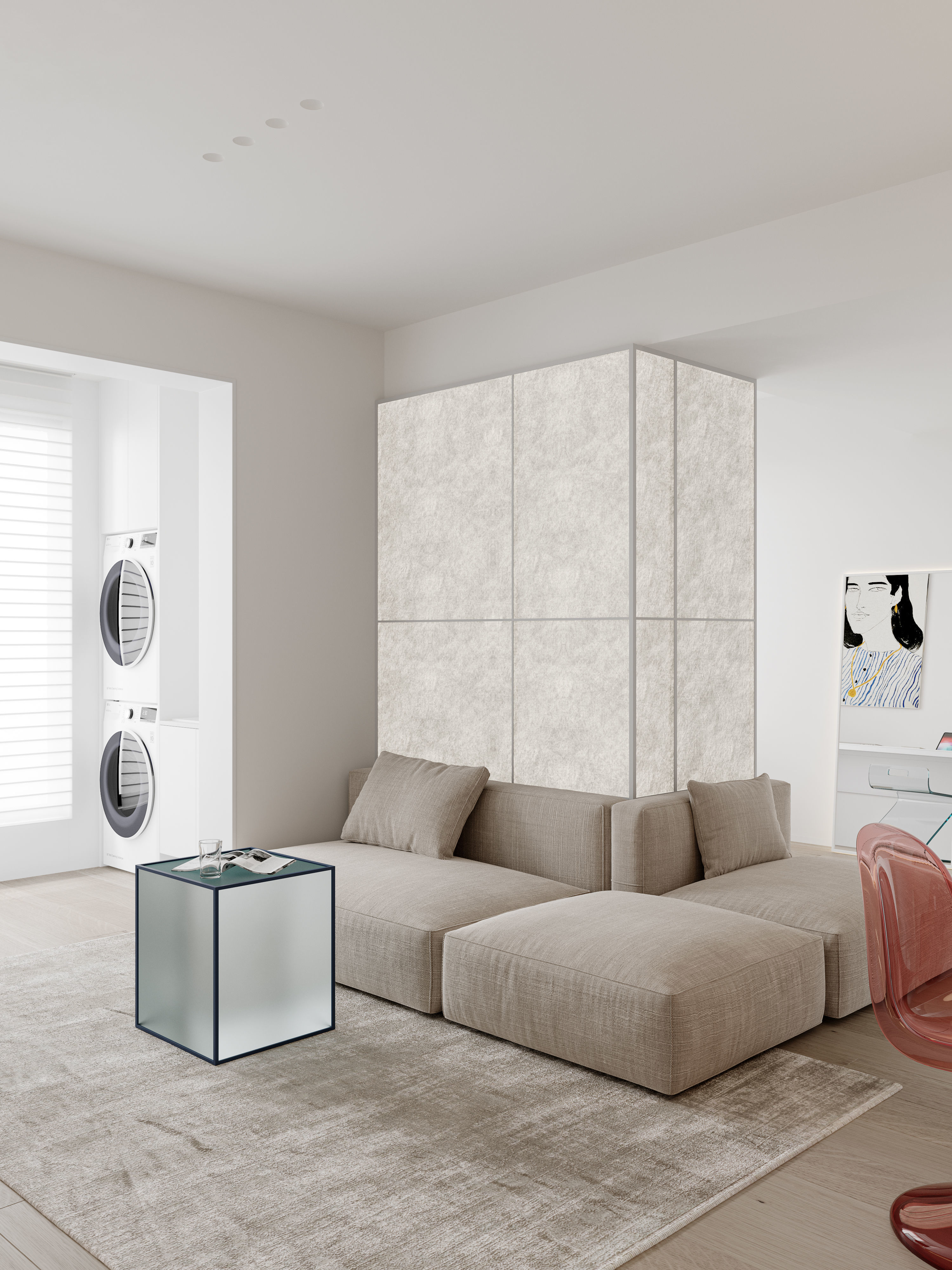 Living Room Interior Scene for 3DMAX and Corona Renderer  3D model_4