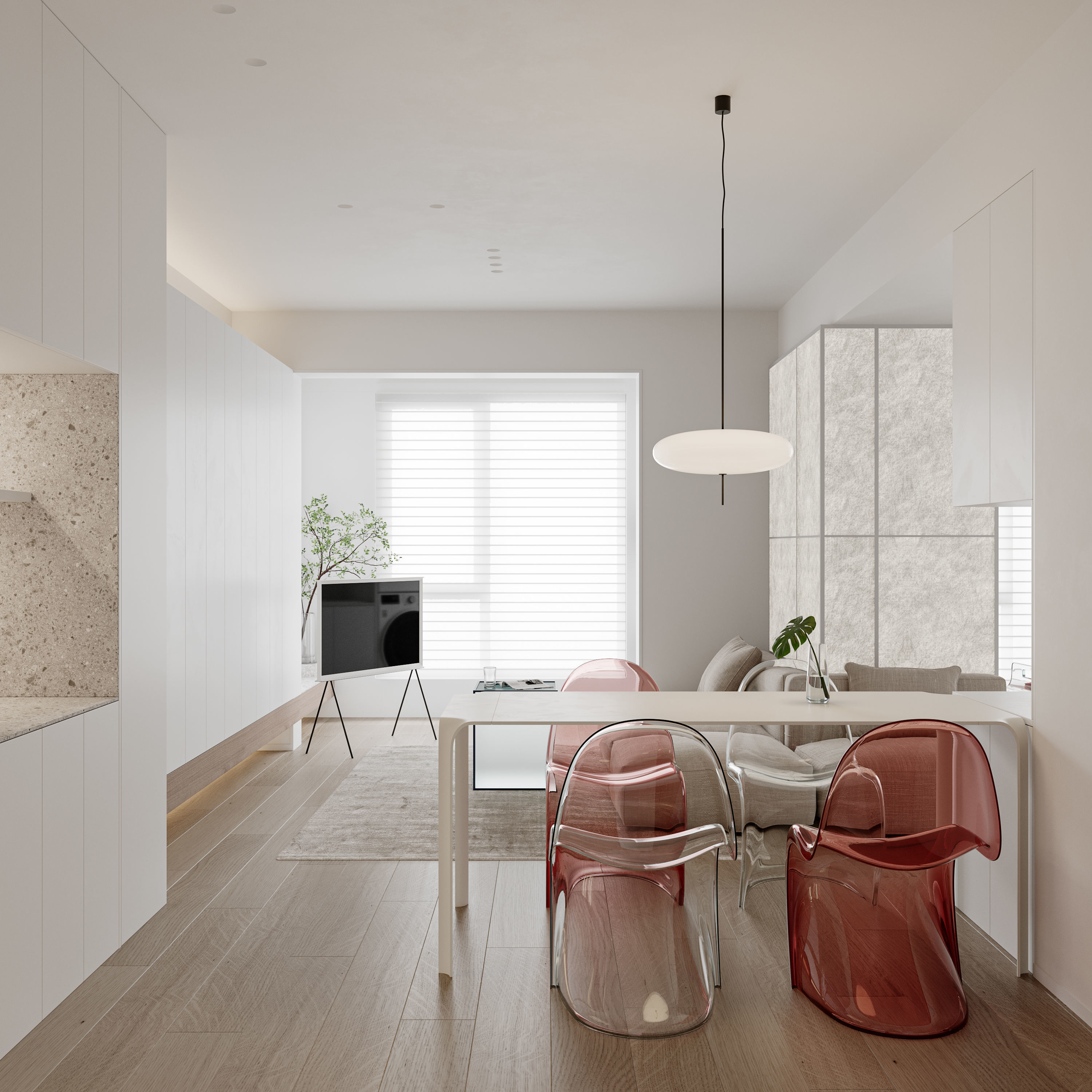 Living Room Interior Scene for 3DMAX and Corona Renderer  3D model_3