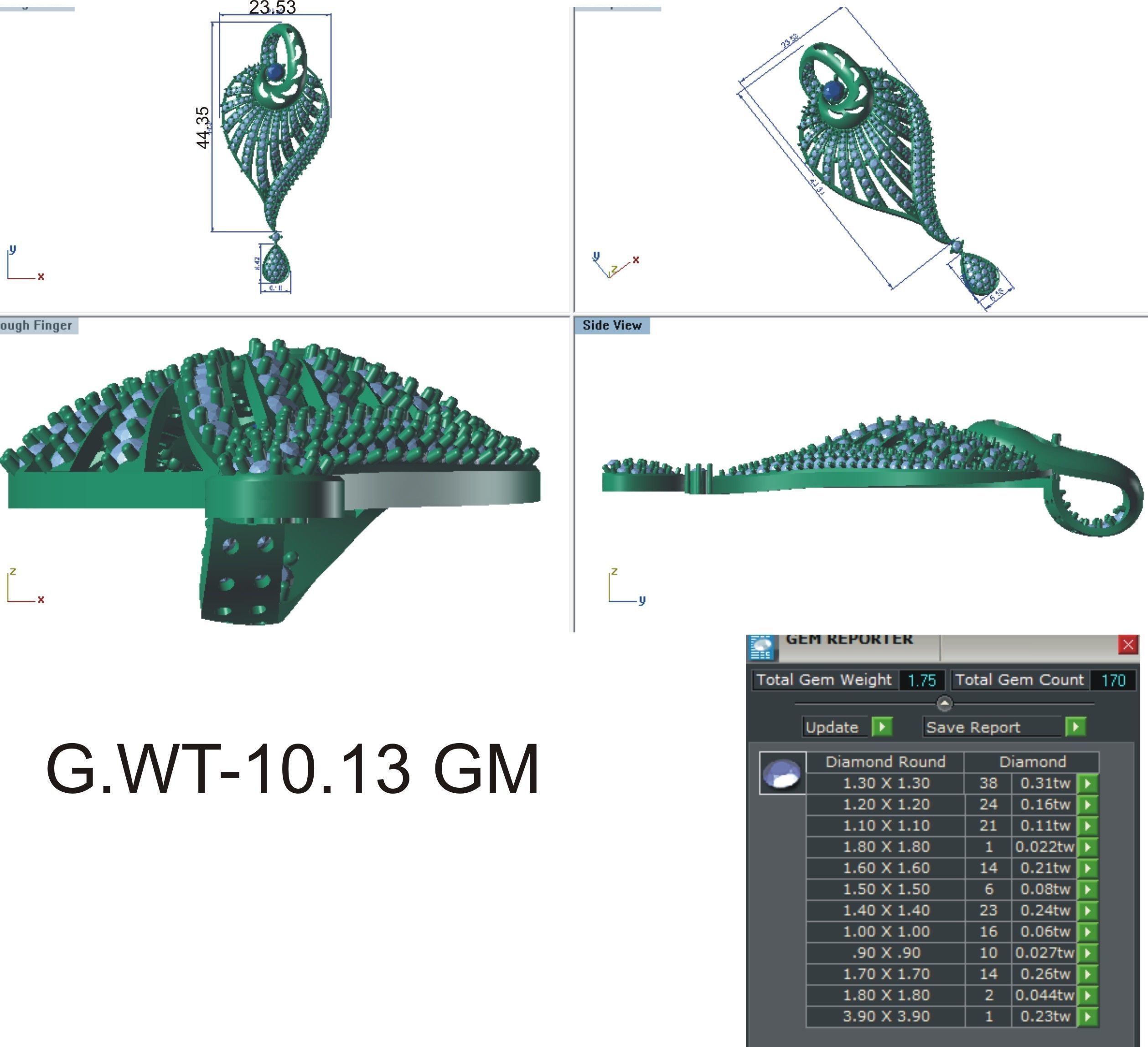 Women Pendants 3dm STL OBJ FBX Renders Details 3D print model_3