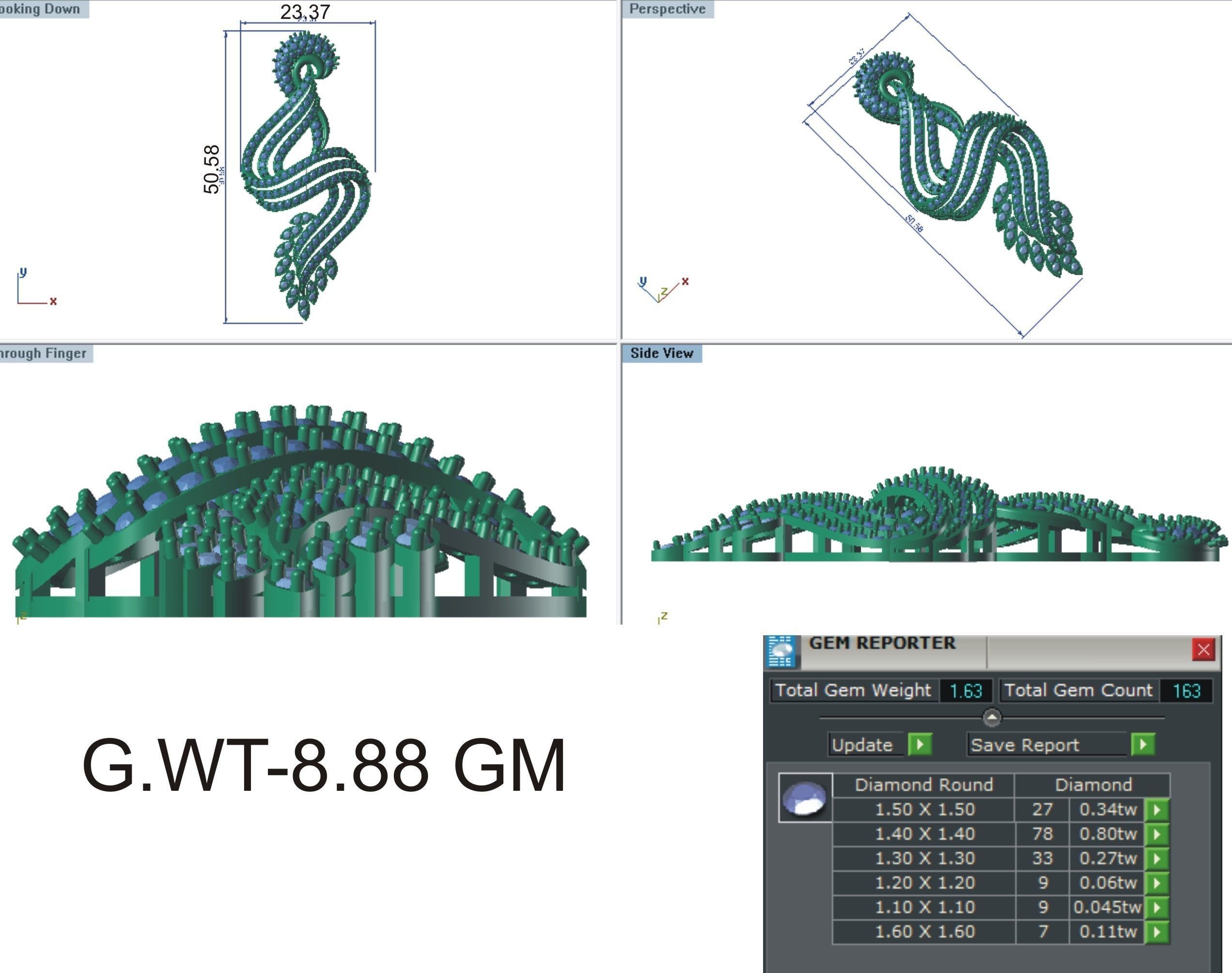 Women Pendants 3dm STL OBJ FBX Renders Details 3D print model_3