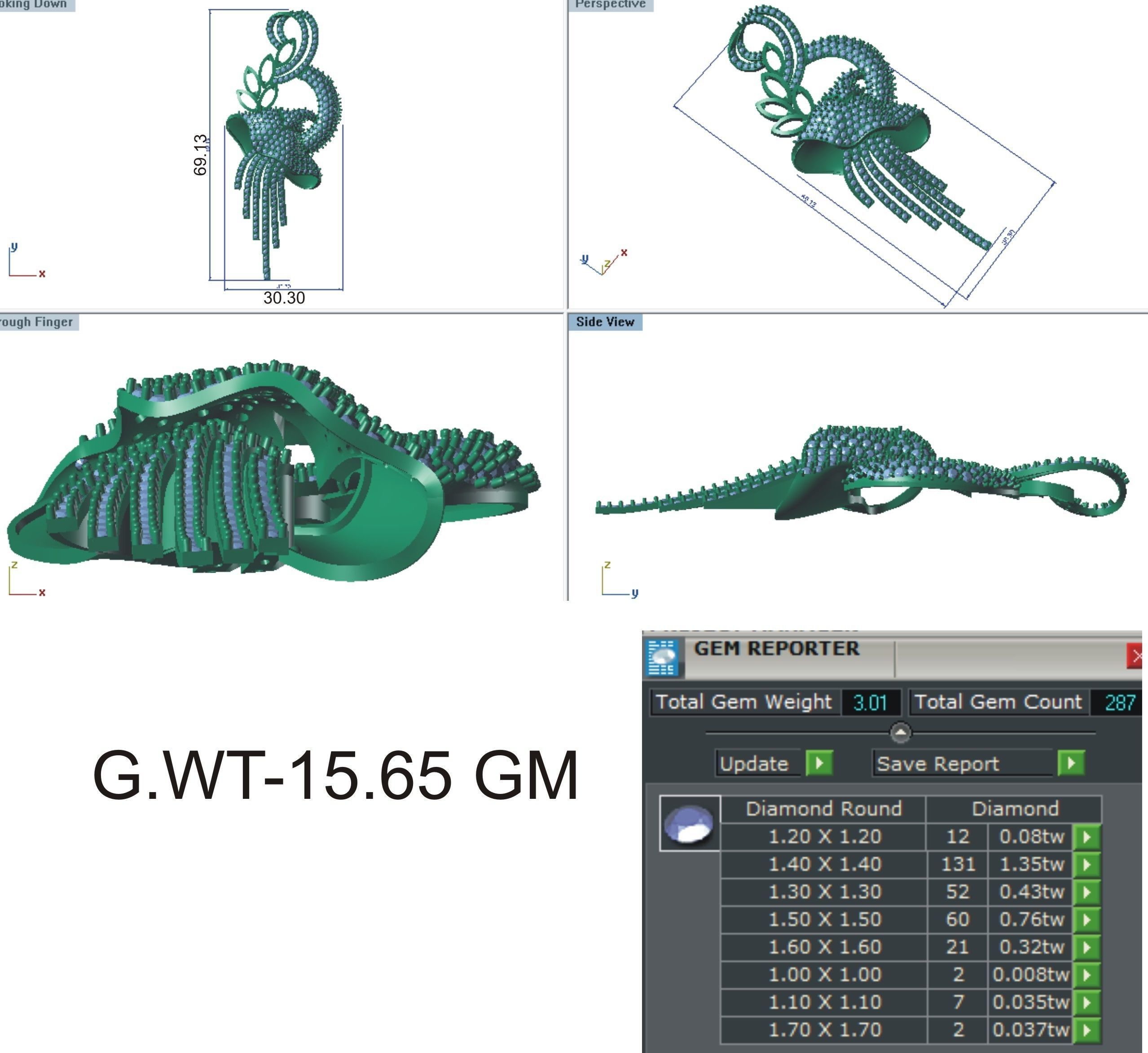 Women Pendants 3dm STL OBJ FBX Renders Details 3D print model_3