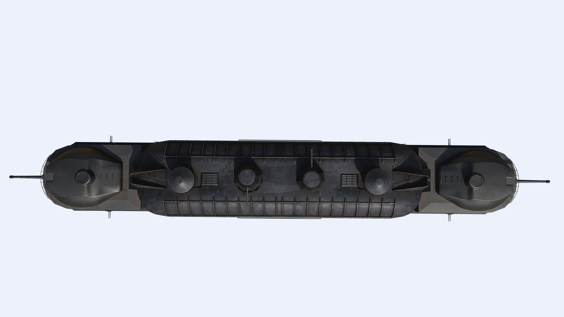 Armoured Train Low-poly 3D model_11