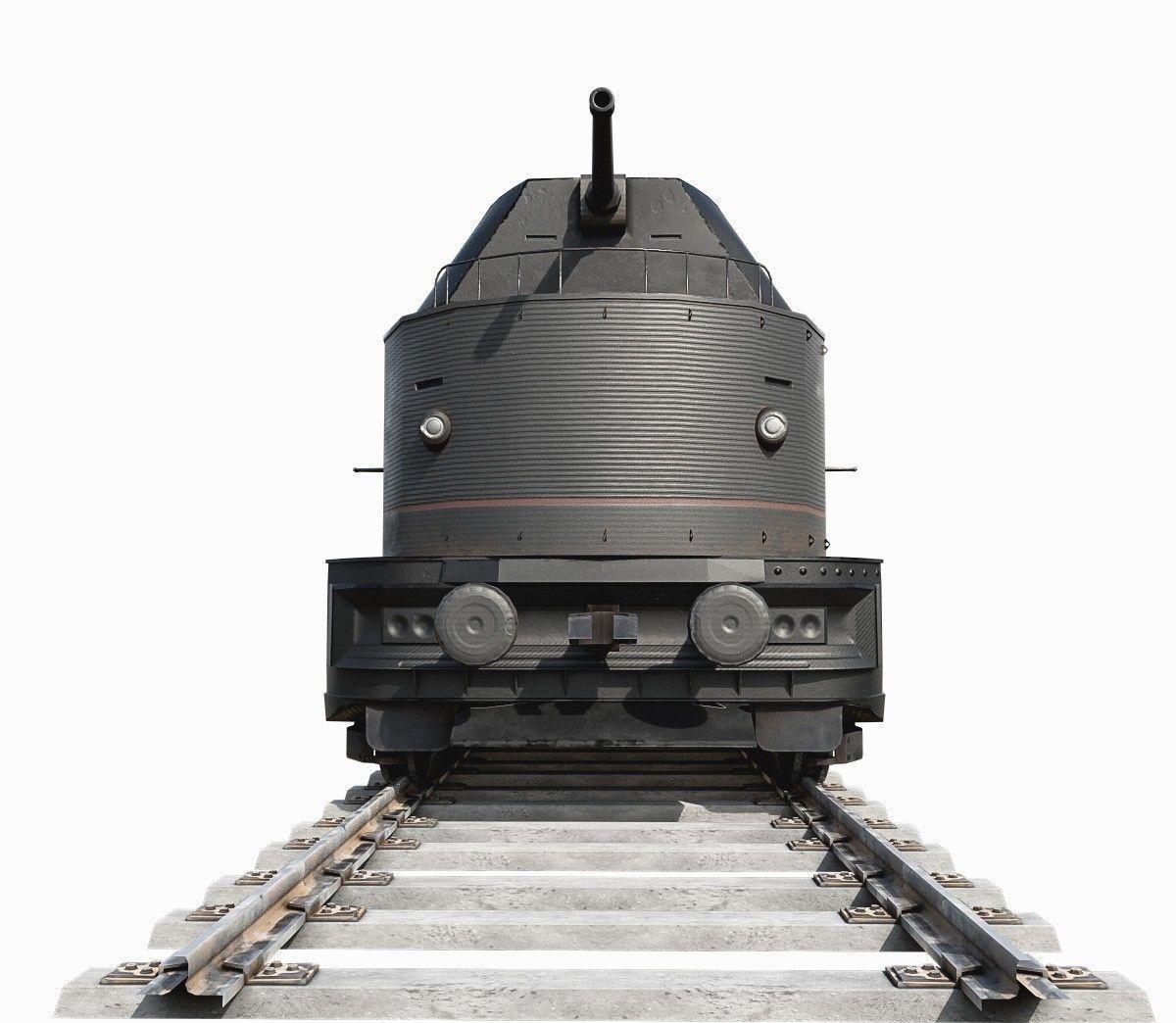 Armoured Train Low-poly 3D model_14