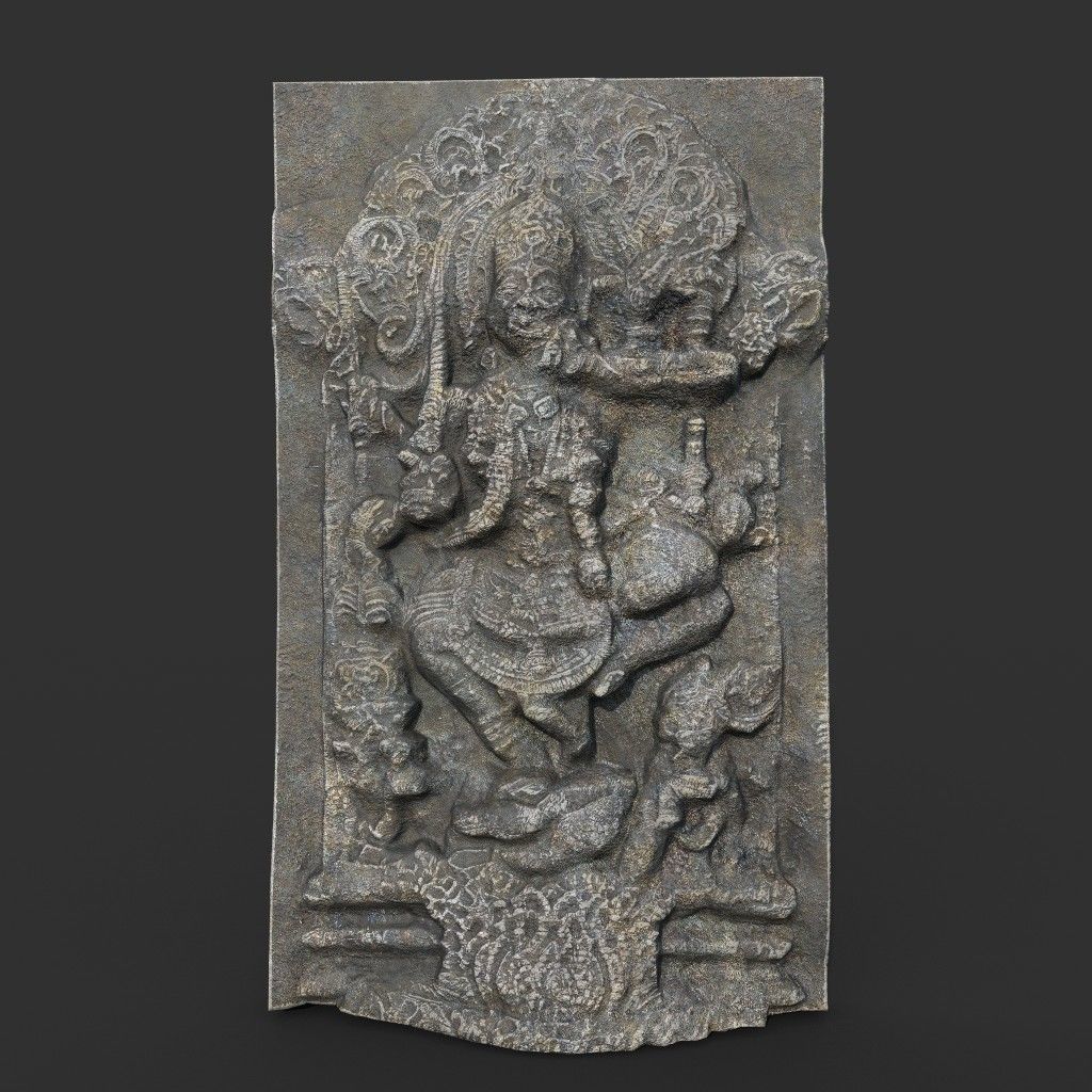 India Temple Wall modular Ultra HD 16K Texture - 221007 Low-poly 3D model_9