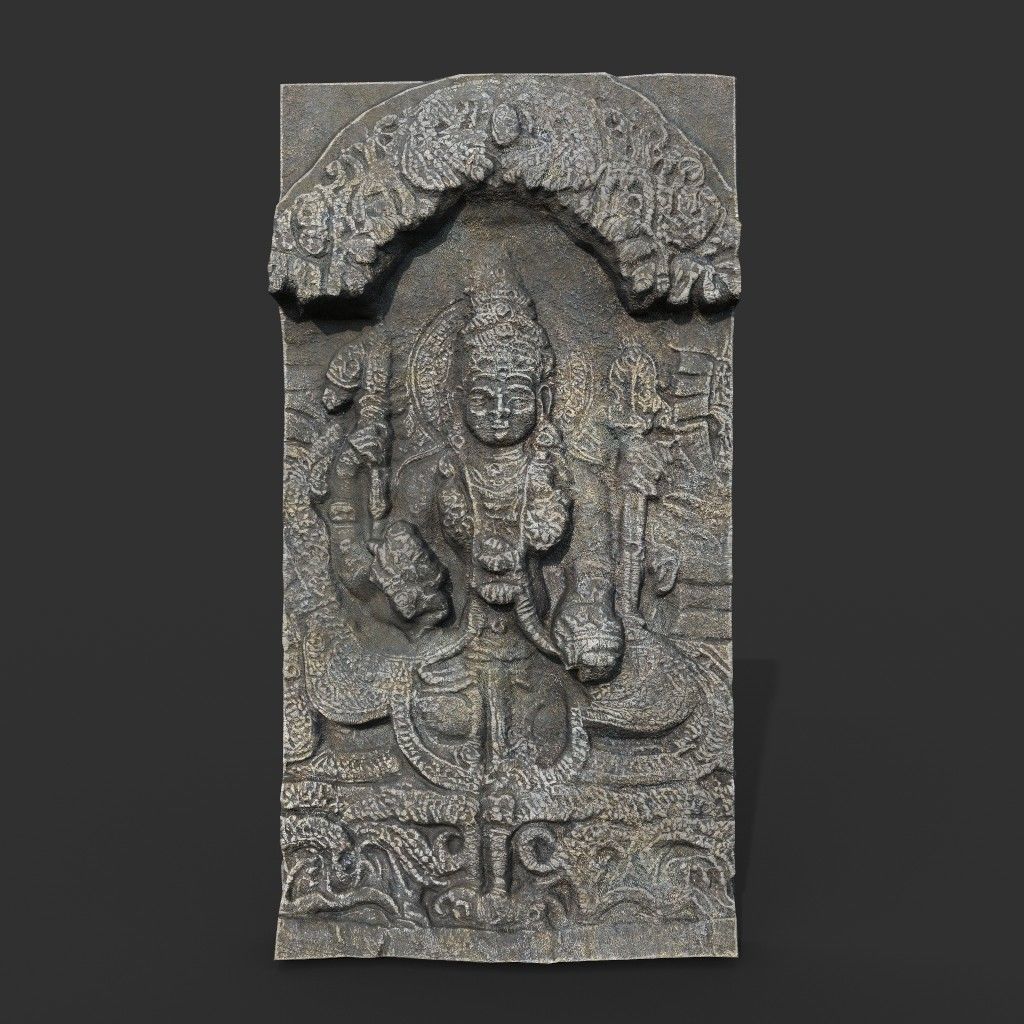 India Temple Wall modular Ultra HD 16K Texture - 221007 Low-poly 3D model_1