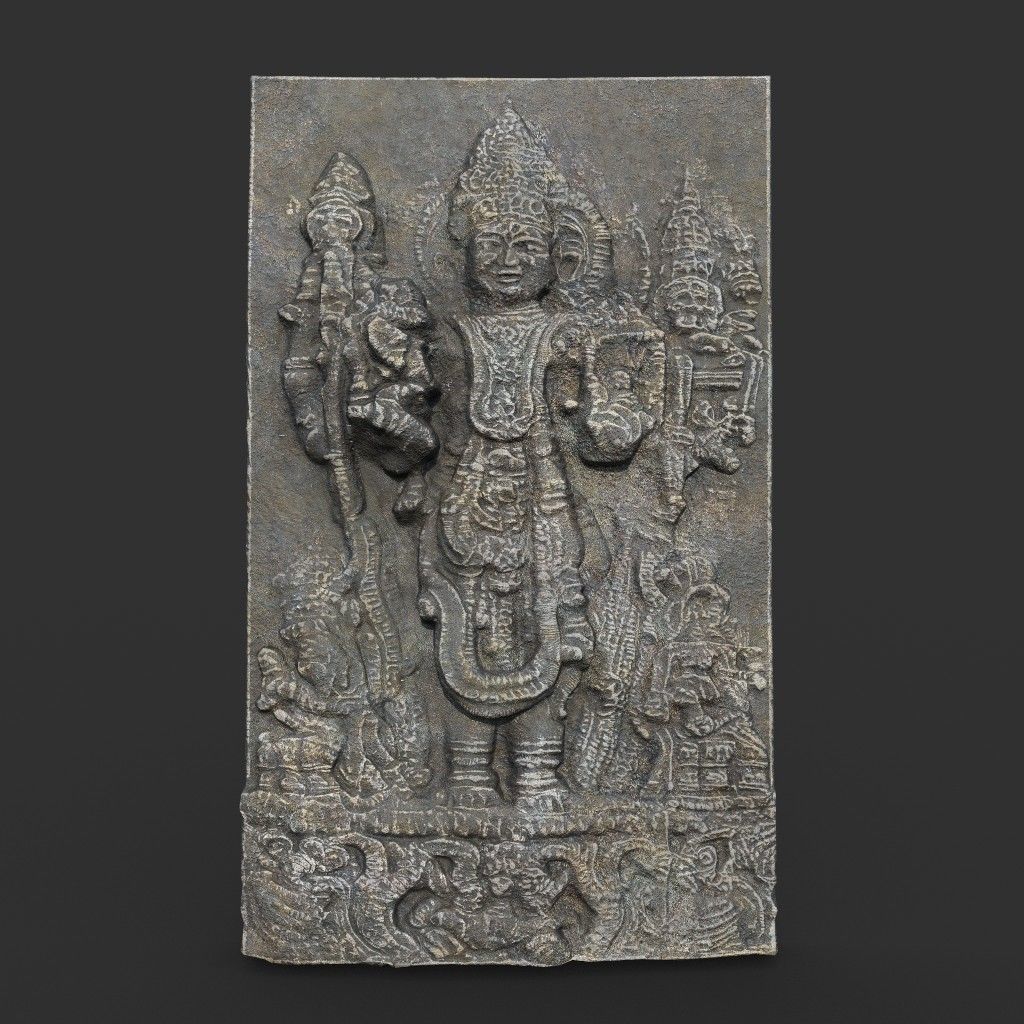 India Temple Wall modular Ultra HD 16K Texture - 221007 Low-poly 3D model_3