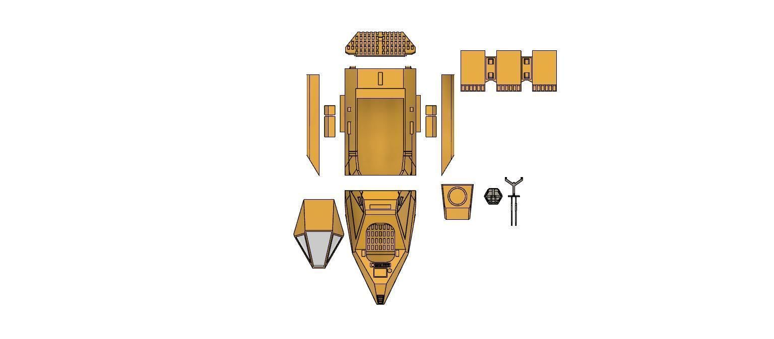 mos espa v35 speeder 3D print model_9