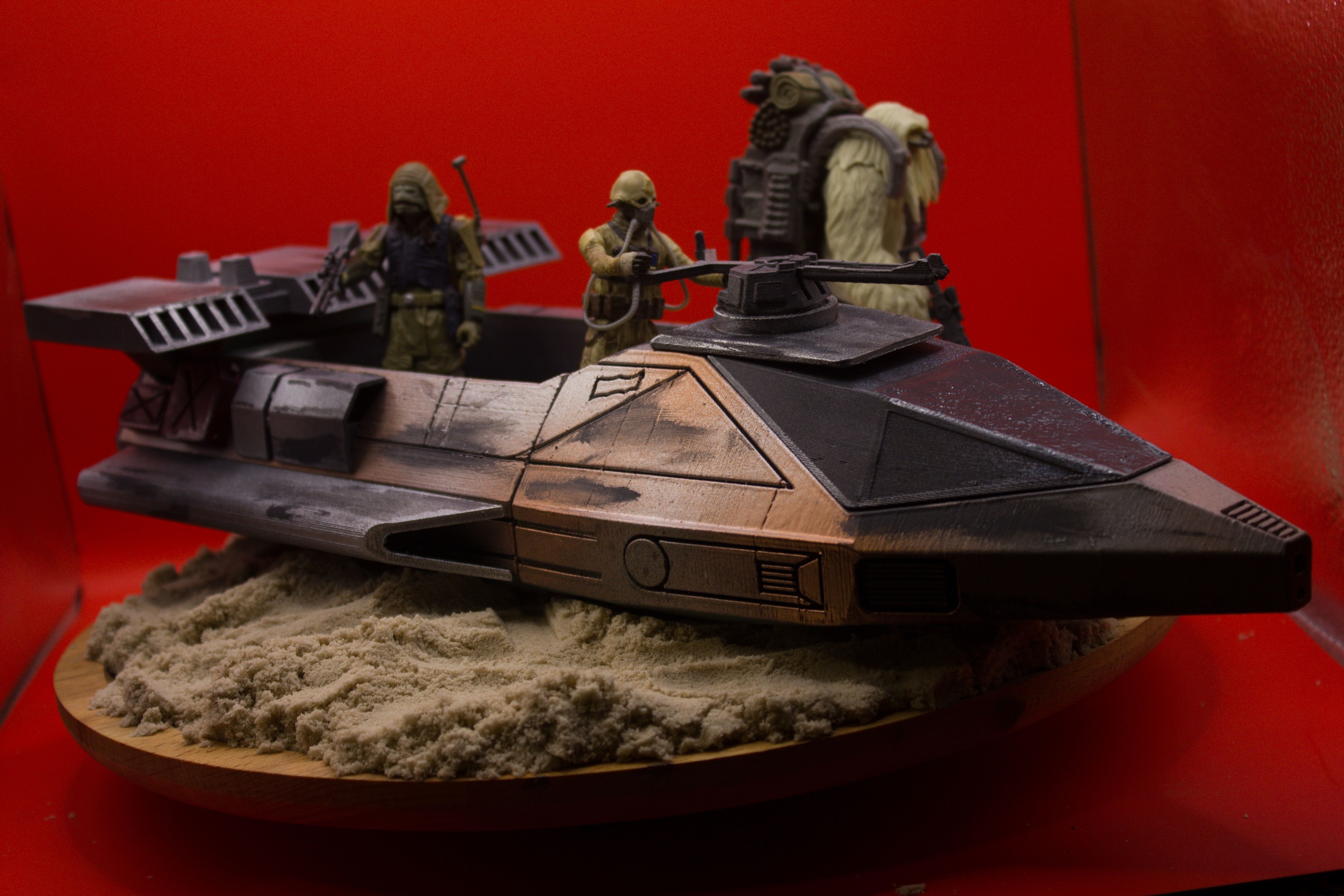 mos espa v35 speeder 3D print model_1