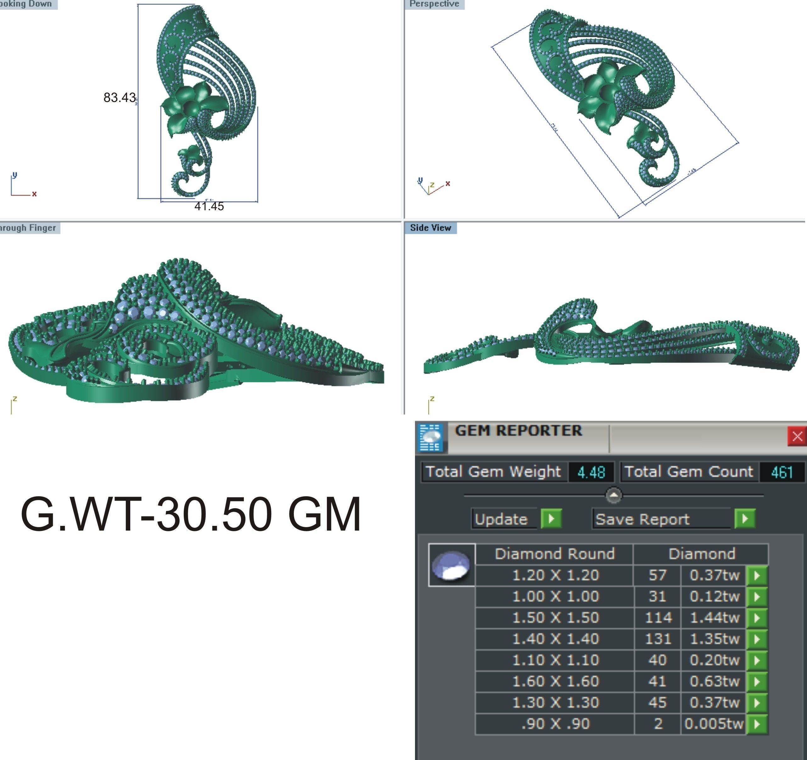 Women Pendants 3dm STL OBJ FBX Renders Details 3D print model_3