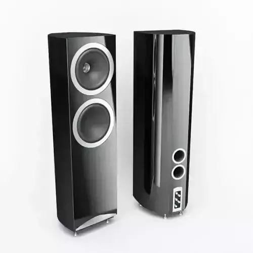 Black Hard Plastic Audio Speakers