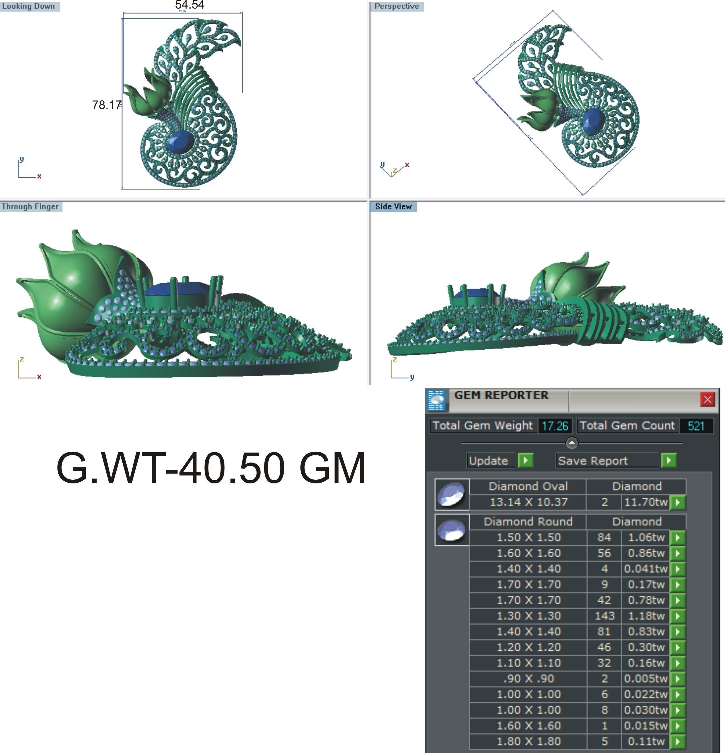 Women Pendants 3dm STL OBJ FBX Renders Details 3D print model_3