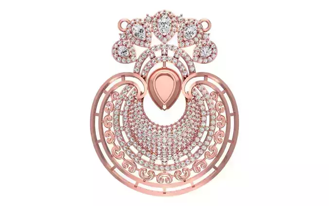 Women Pendants 3dm STL OBJ FBX Renders Details