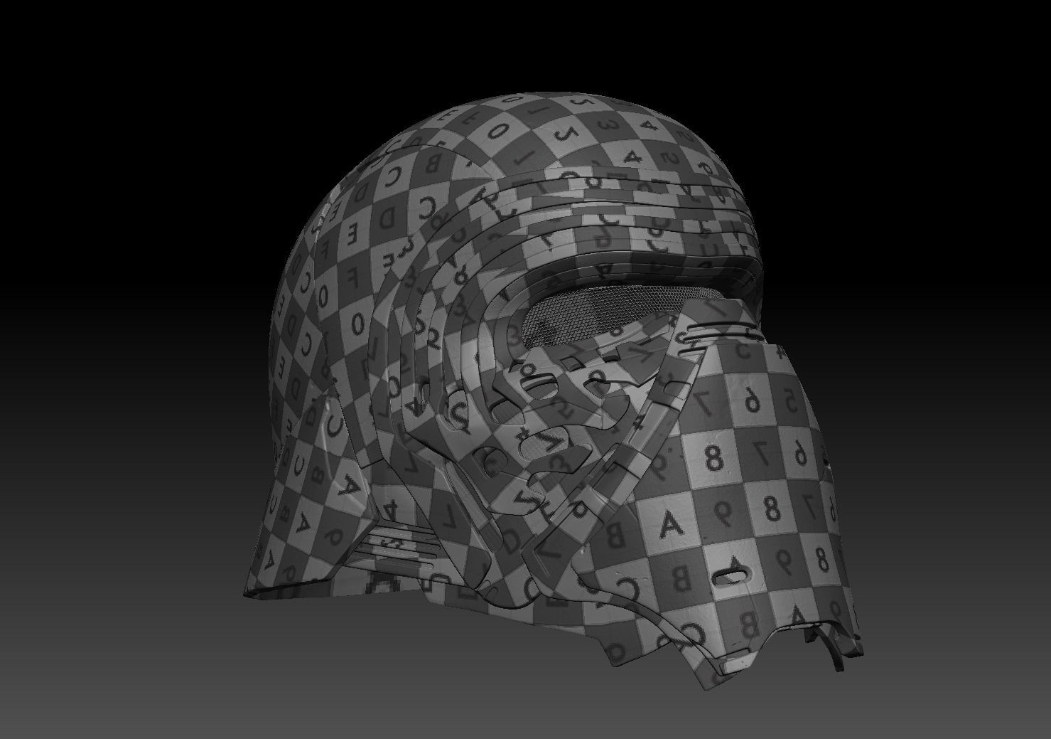 Kylo Ren Helmet  high model 3D model_14