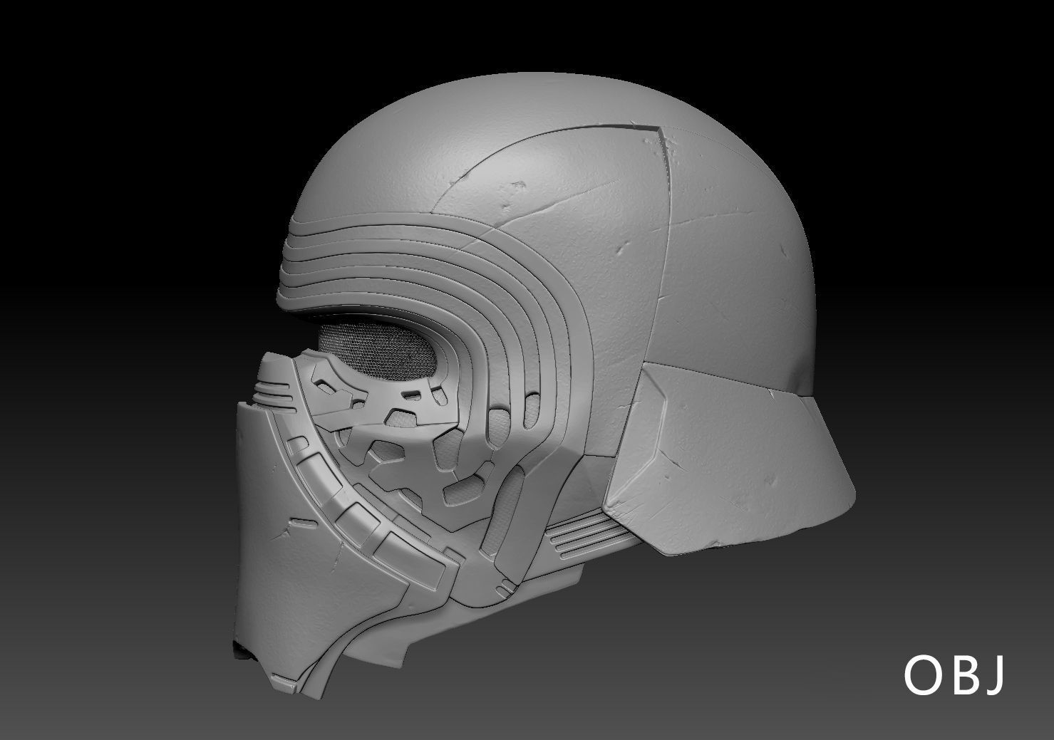 Kylo Ren Helmet  high model 3D model_18